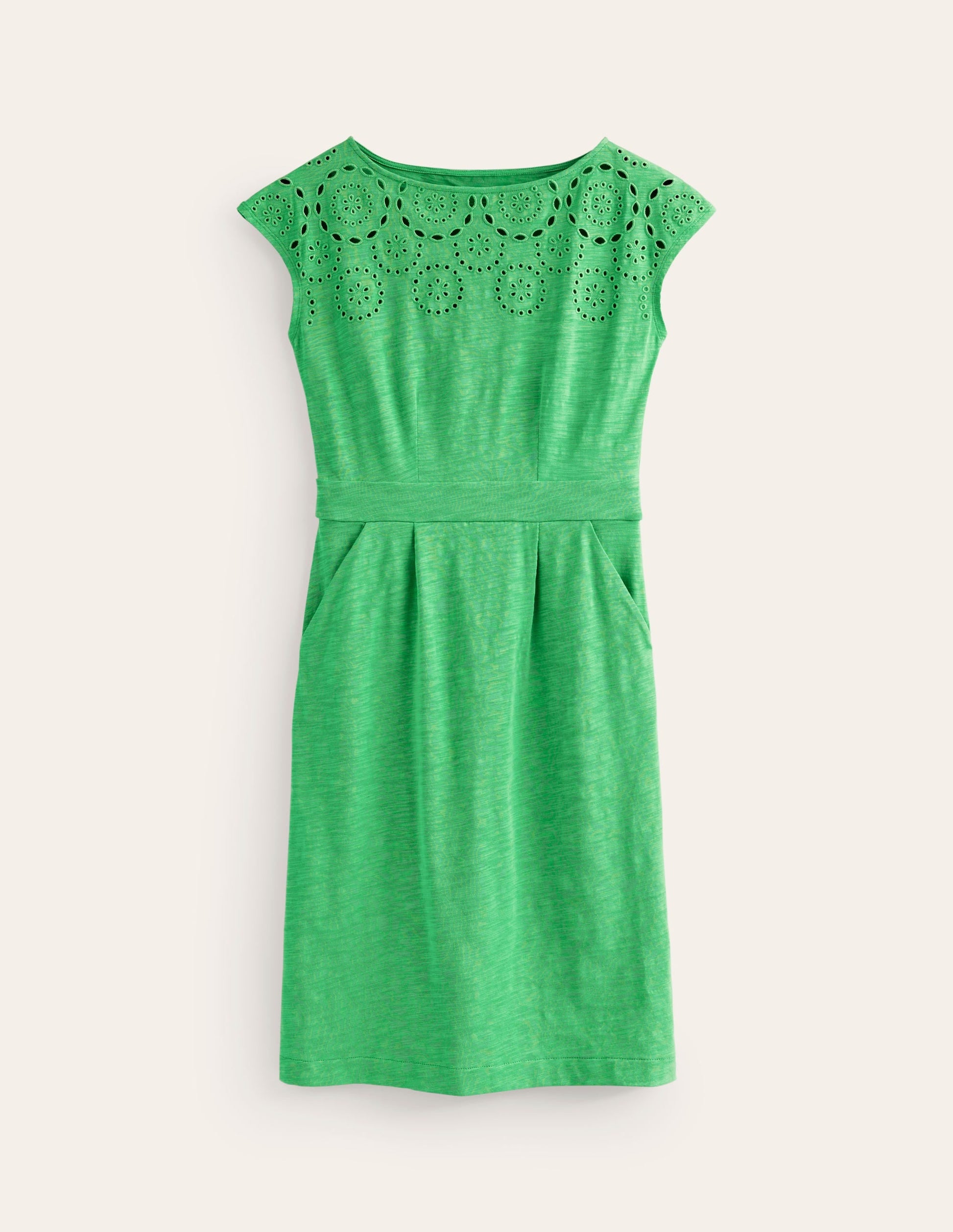 Florrie Broderie Dress-Kelly Green-5