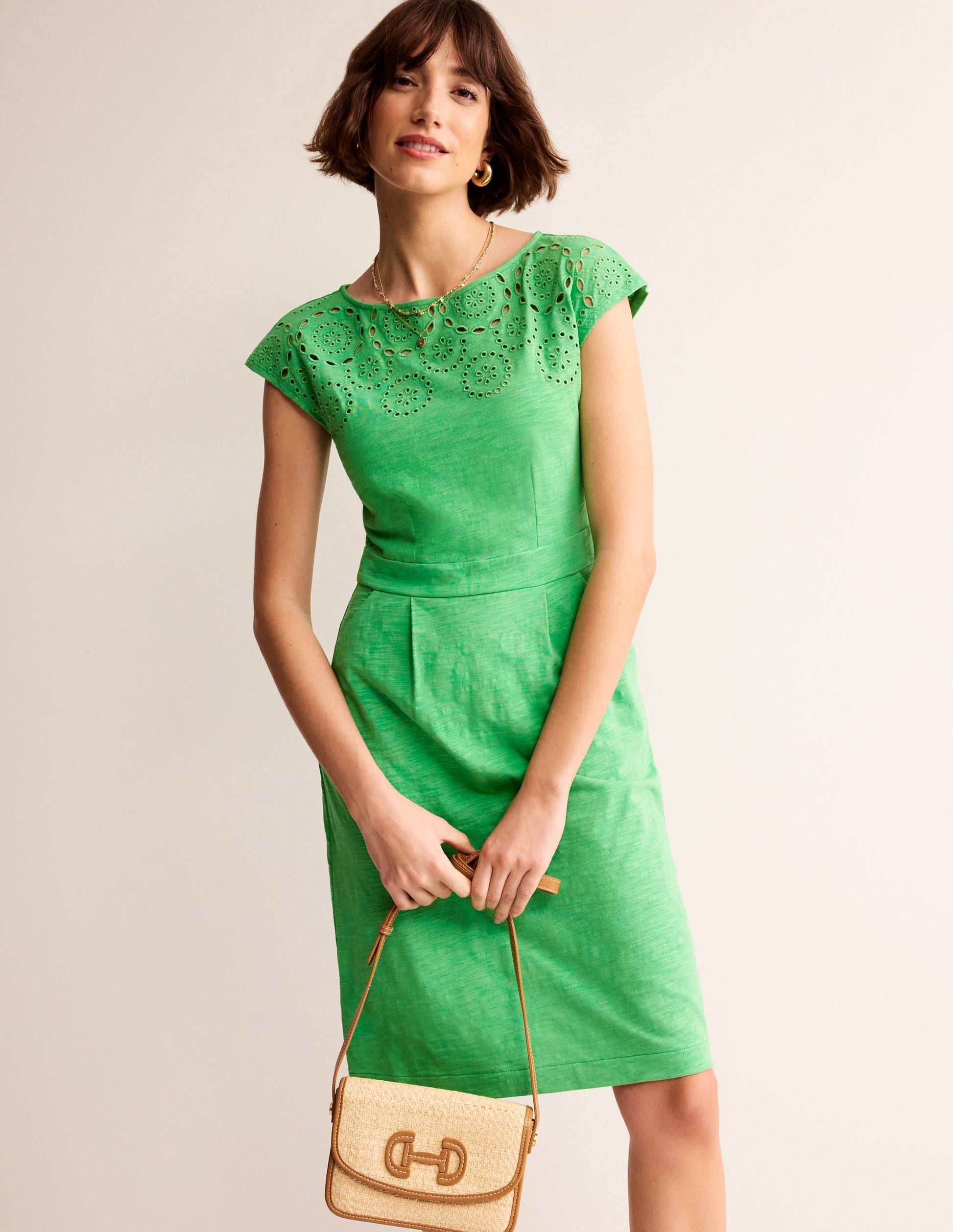 Florrie Broderie Dress-Kelly Green-1