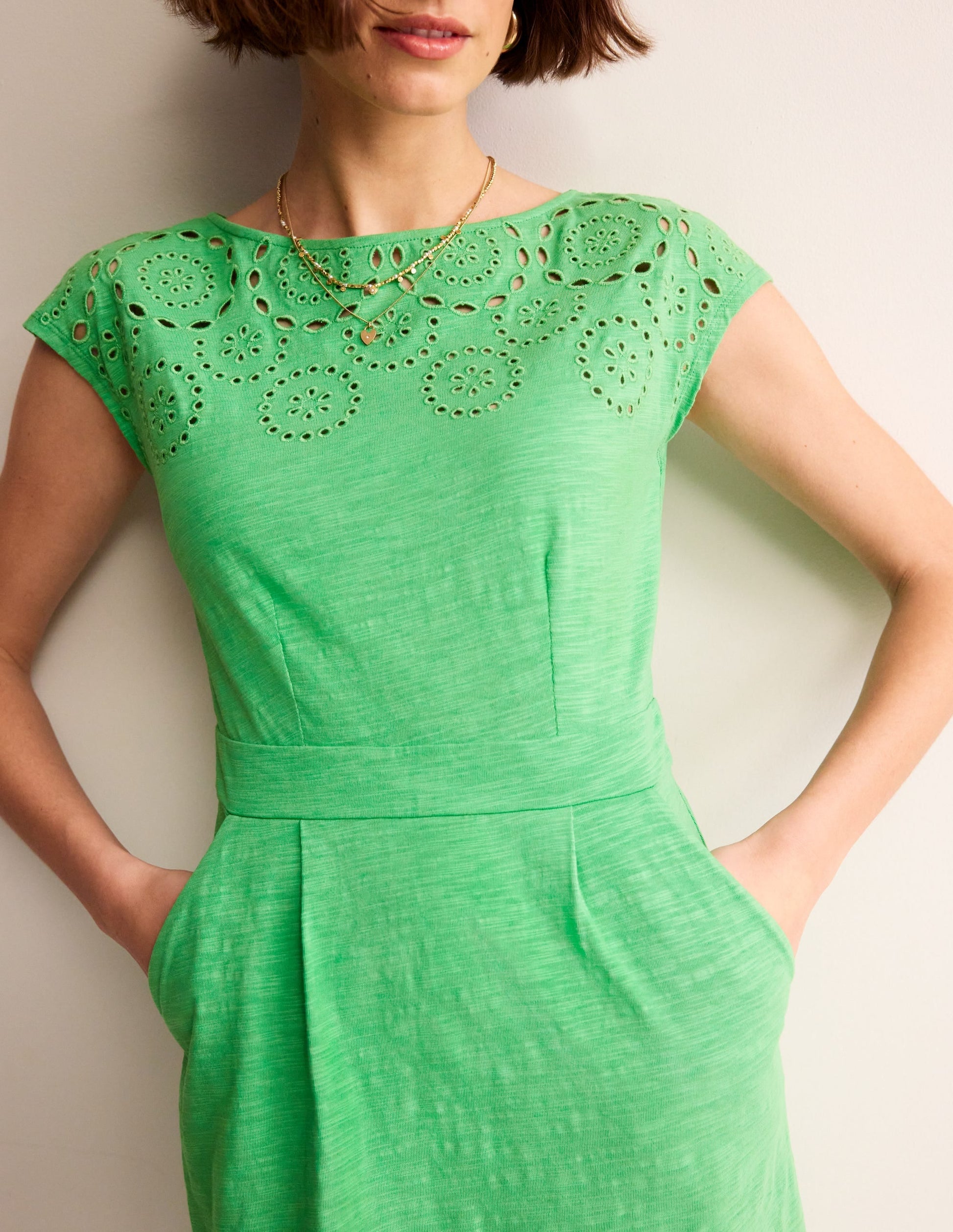 Florrie Broderie Dress-Kelly Green-2