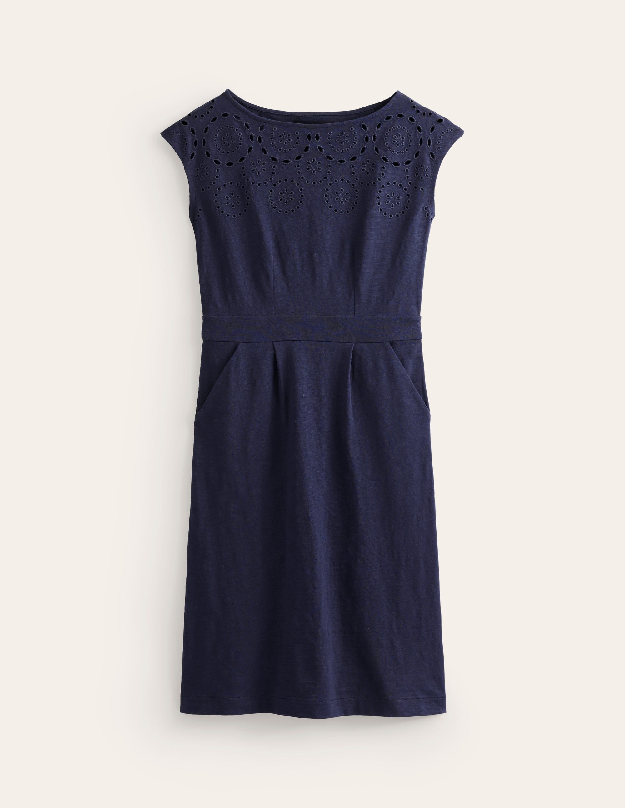 Florrie Broderie Dress-Light Navy - Image 5