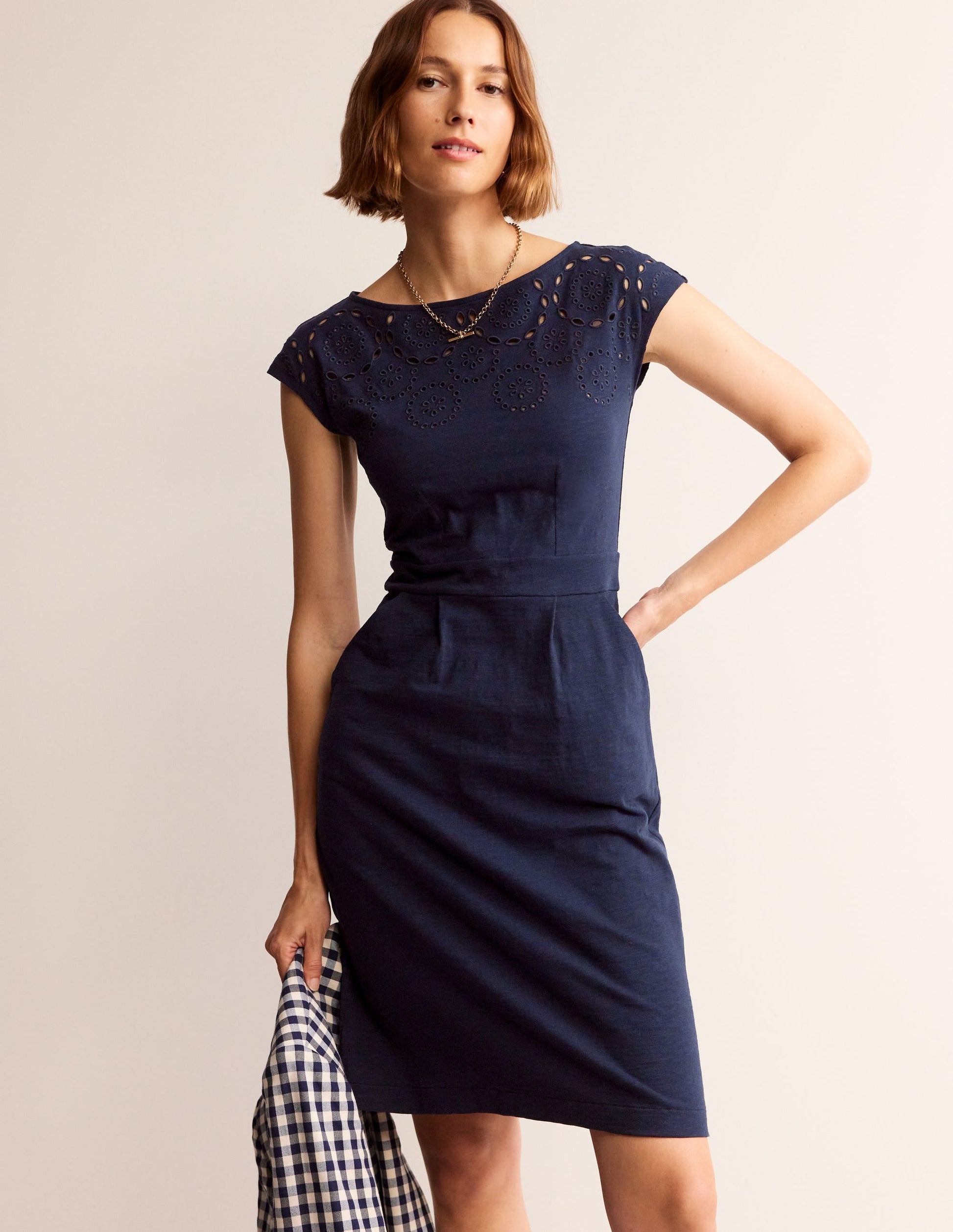Florrie Broderie Dress-Light Navy-1