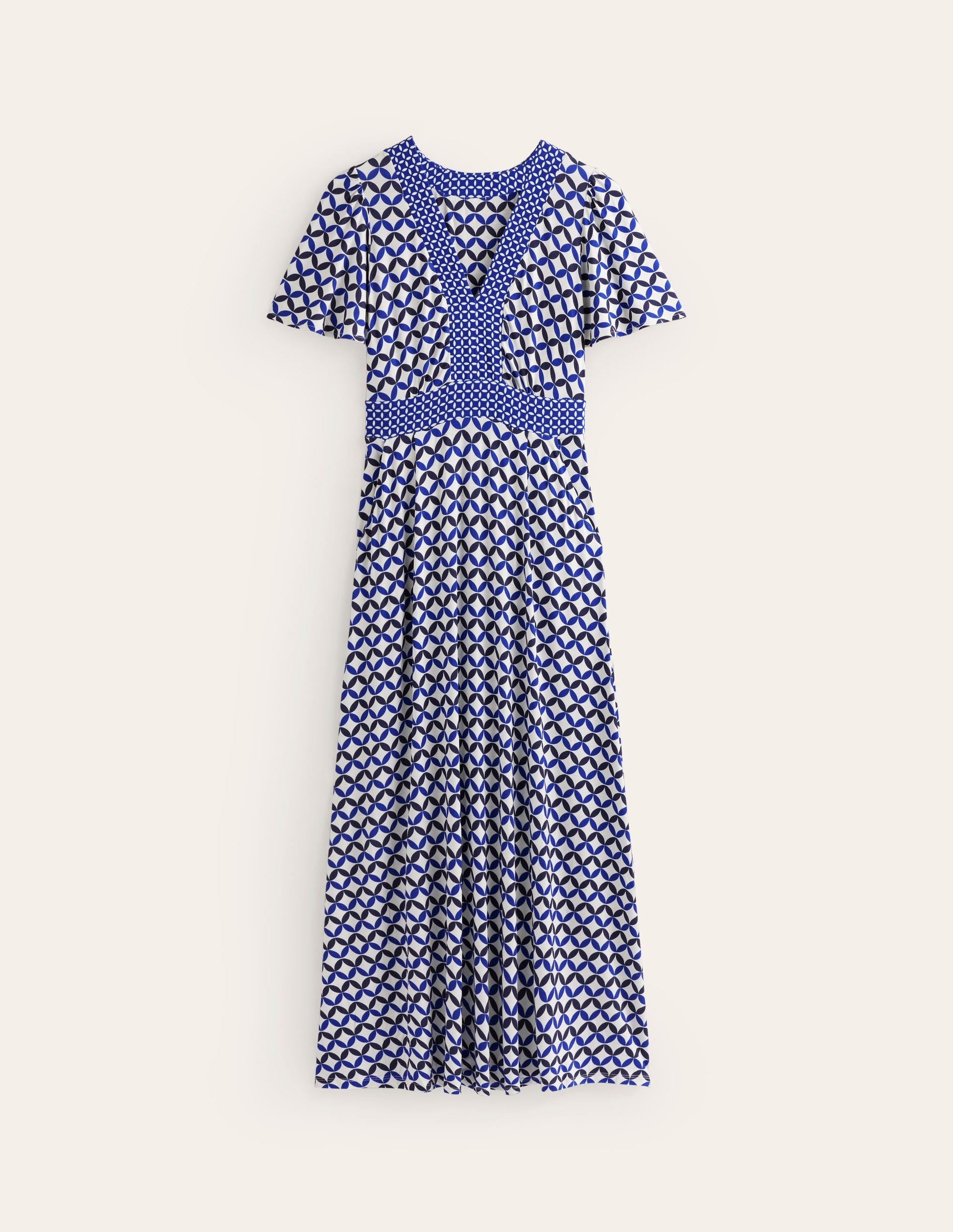 Ellie Flutter Maxi Tea Dress-Ivory, Diamond Terrace-5