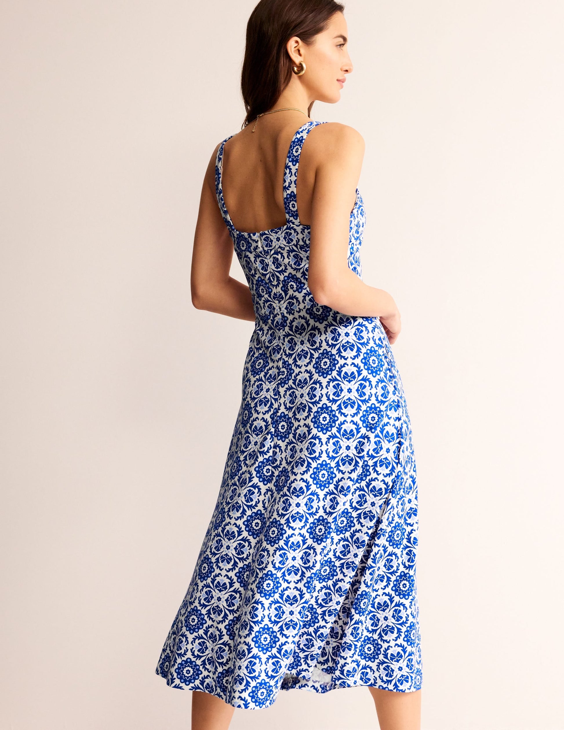 Bridget Ponte Midi Dress-Surf the Web, Mosaic Bloom-3