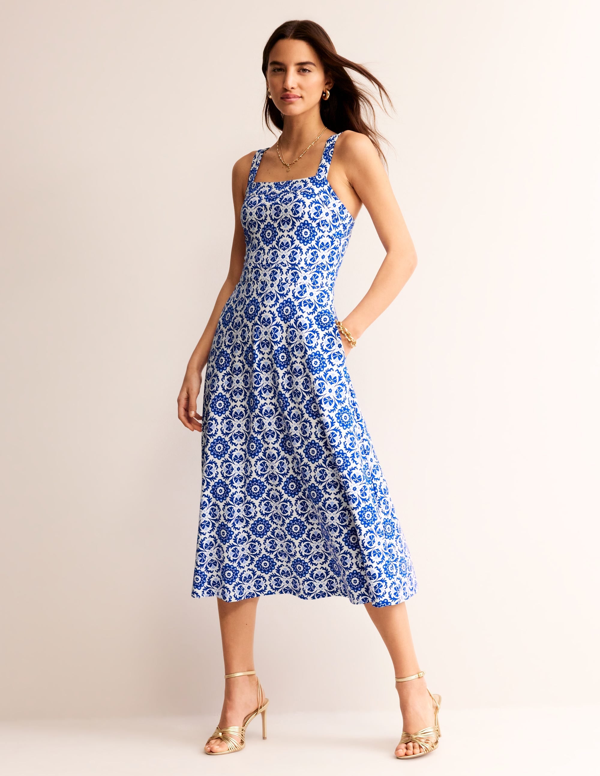 Bridget Ponte Midi Dress-Surf the Web, Mosaic Bloom - Image 4