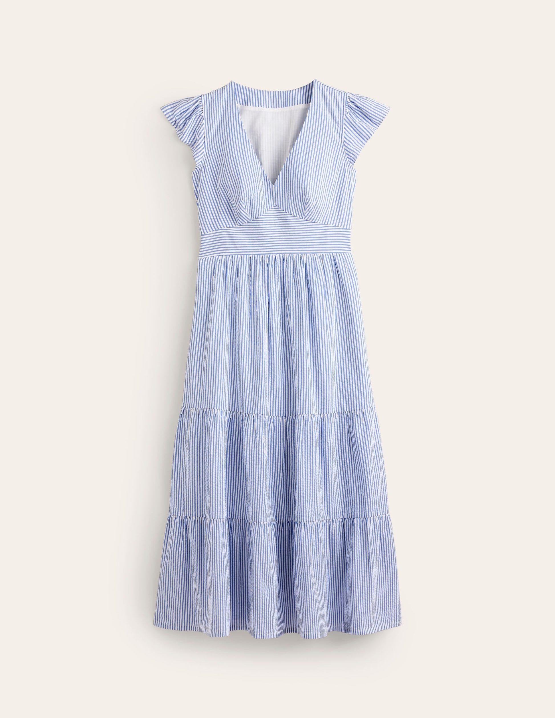 May Cotton Midi Tea Dress-Surf The Web and Ivory-5