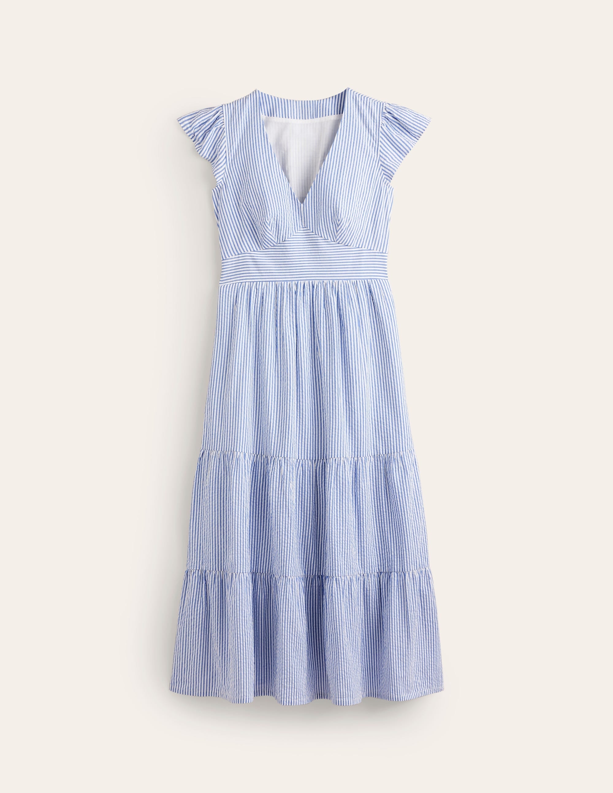 May Cotton Midi Tea Dress-Surf The Web and Ivory - Image 5