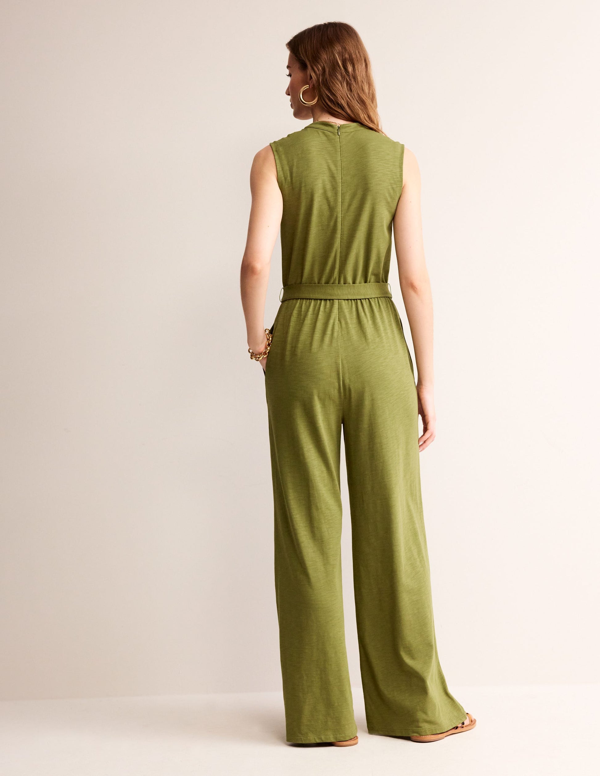 Naomi Notch Jersey Jumpsuit-Mayfly-4
