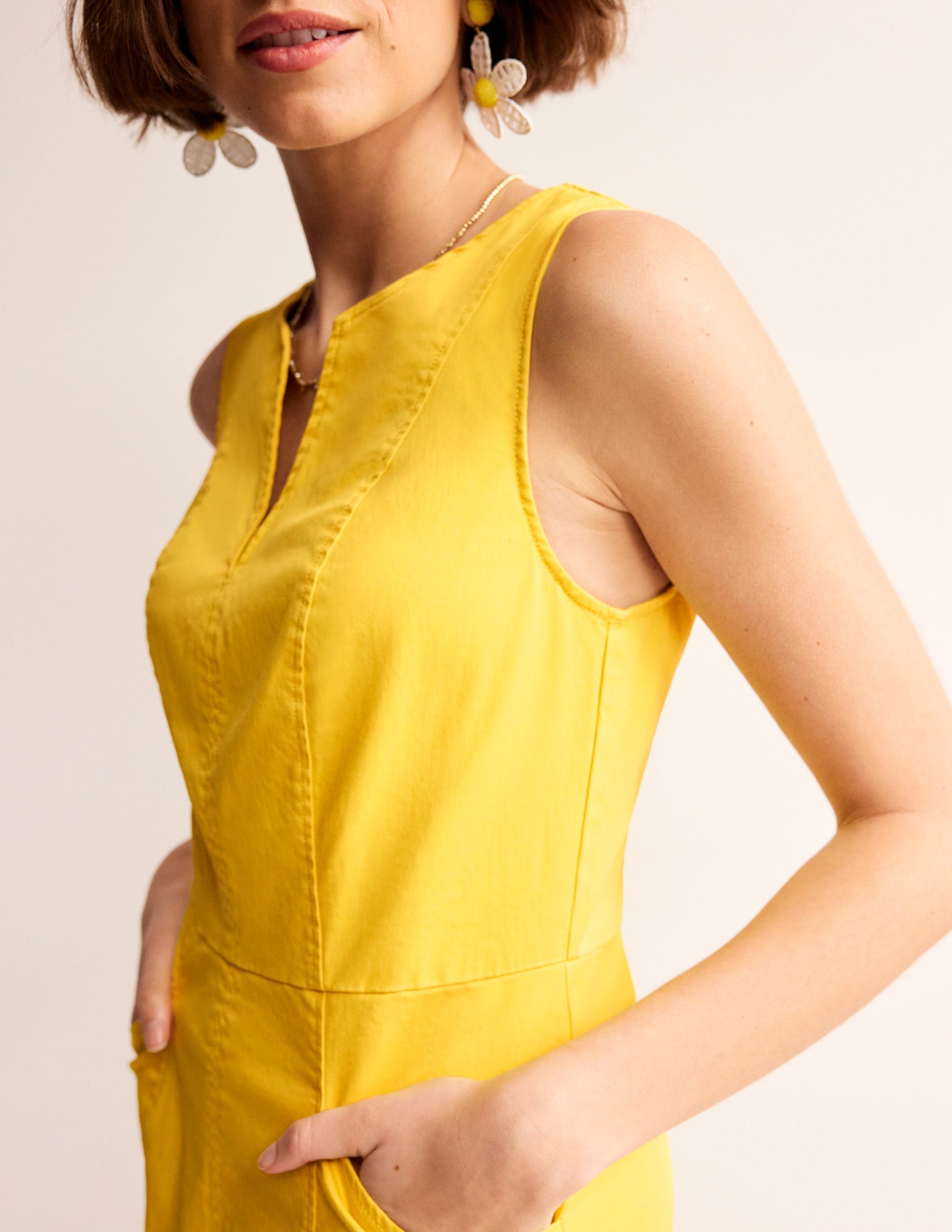 Helena Chino Short Dress-Passionfruit-2