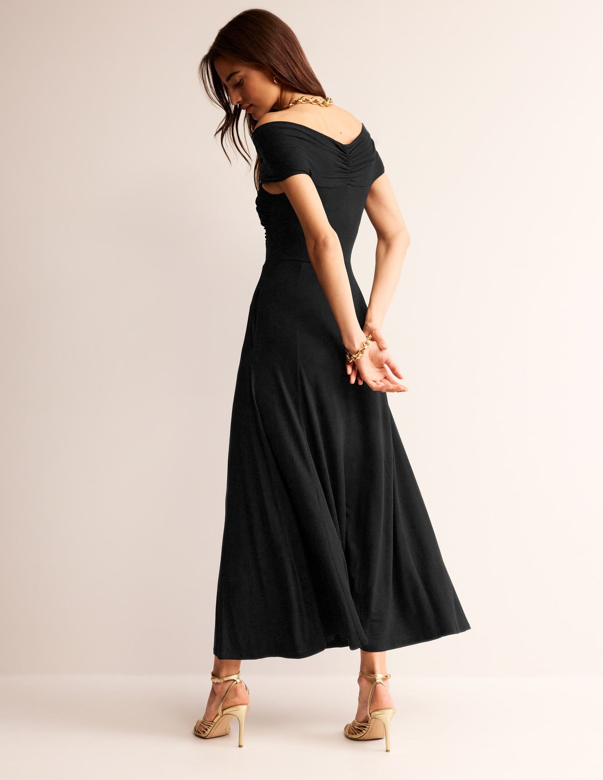 Bardot Jersey Maxi Dress-Black-3