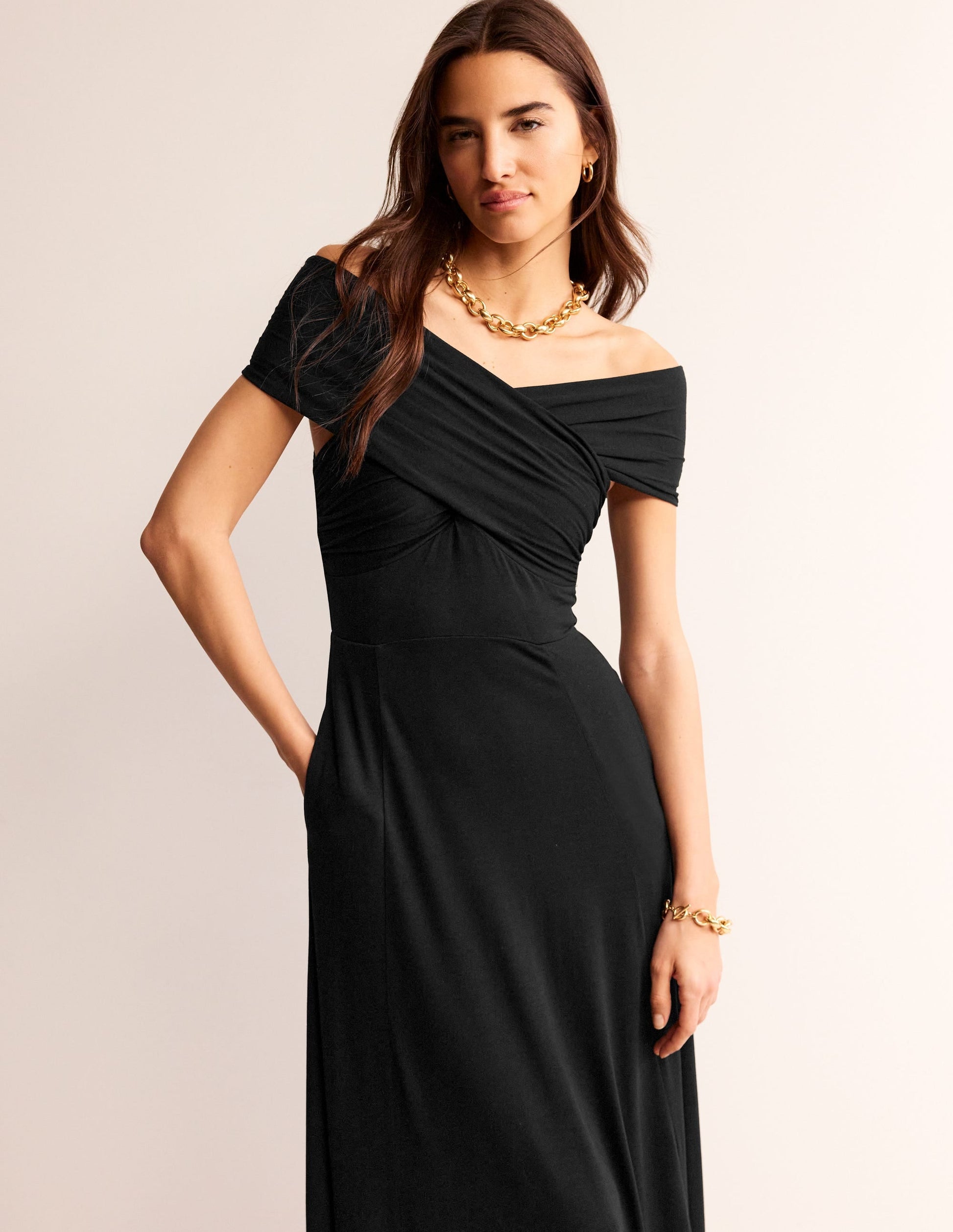 Bardot Jersey Maxi Dress-Black-4