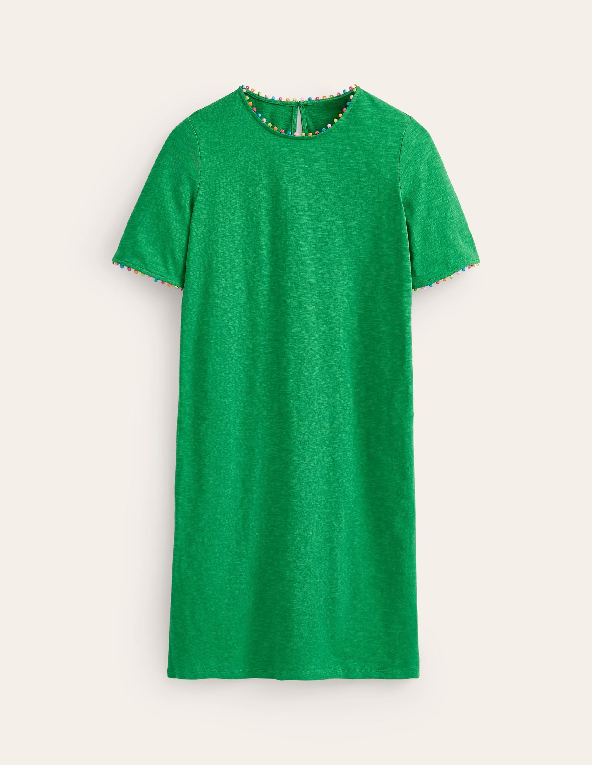 Ali Pom Sleeve Dress-Green Tambourine-5