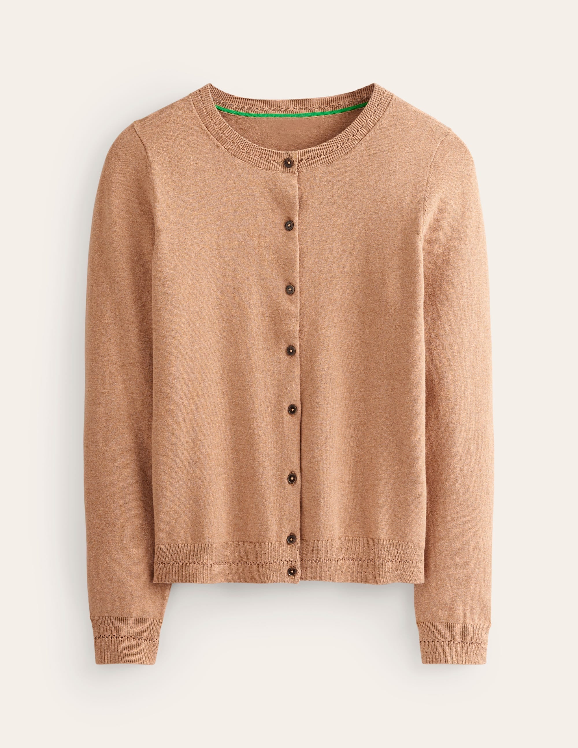 Catriona Cotton Cardigan-Camel Melange - Image 5