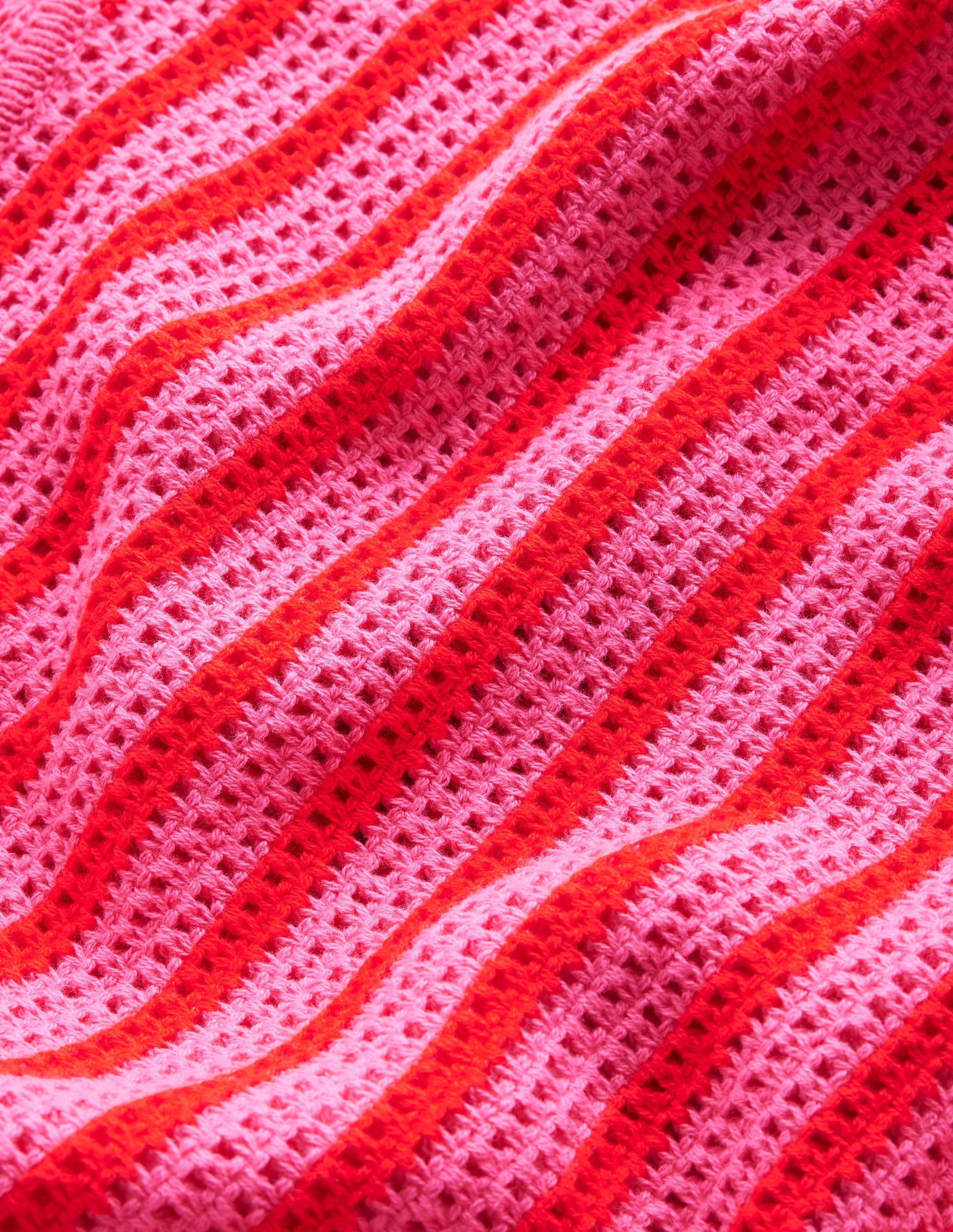 Textured Scallop Jumper-Party Pink/ Red-6