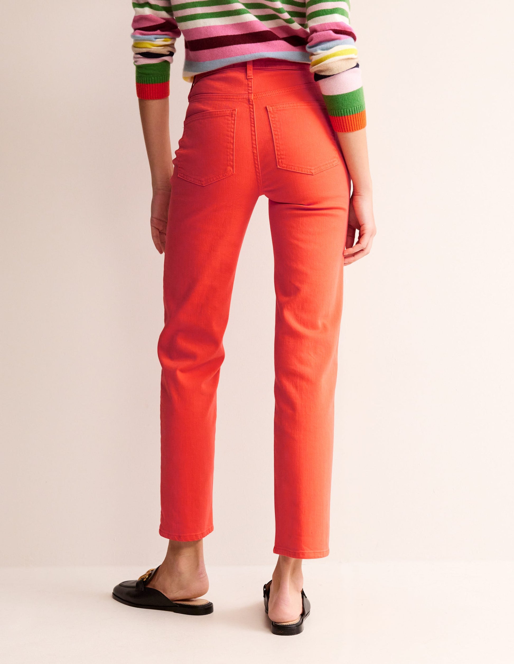 Mid Rise Slim Leg Jeans-Manderin-3