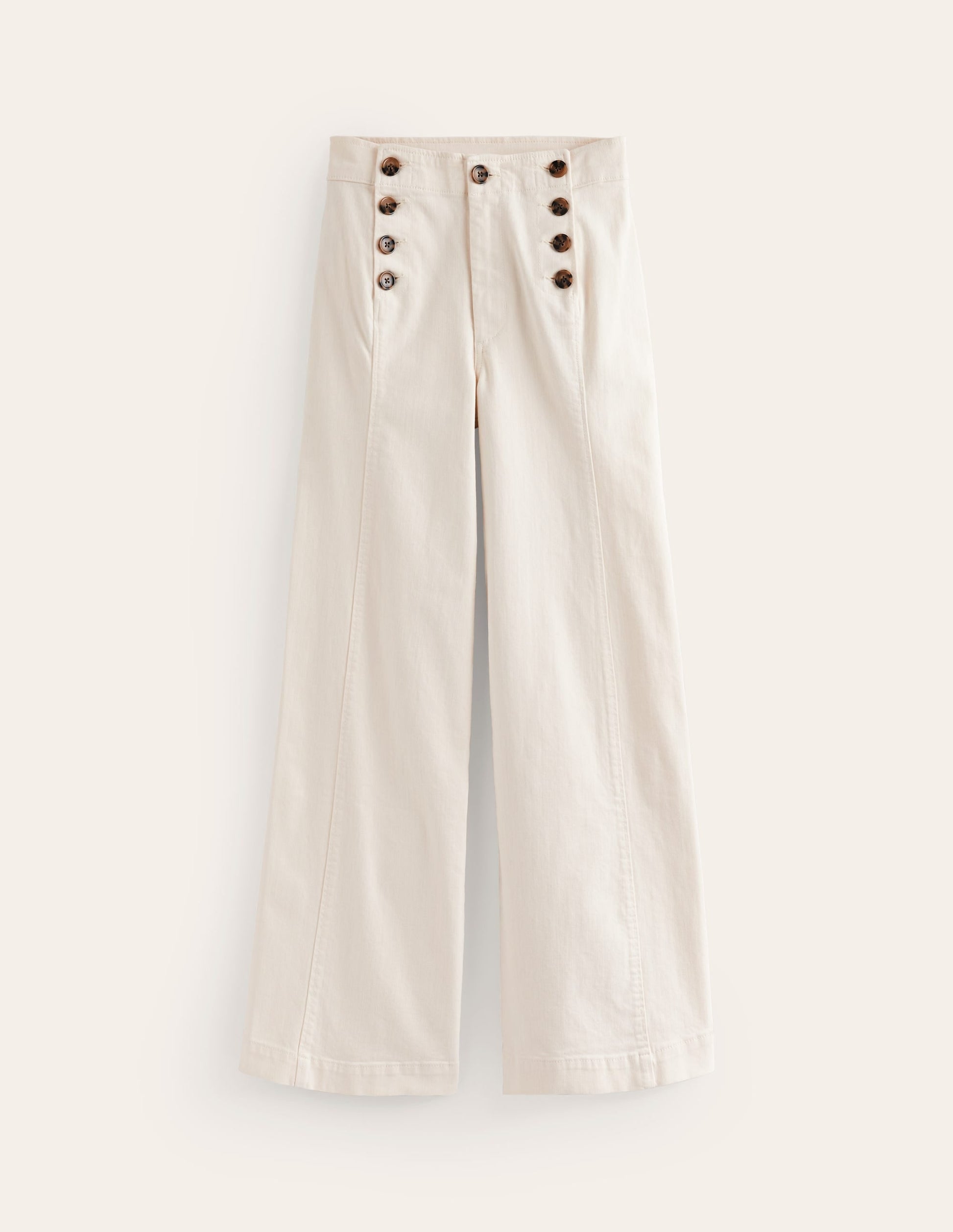 Sailor Wide Leg Trousers-Ecru-5