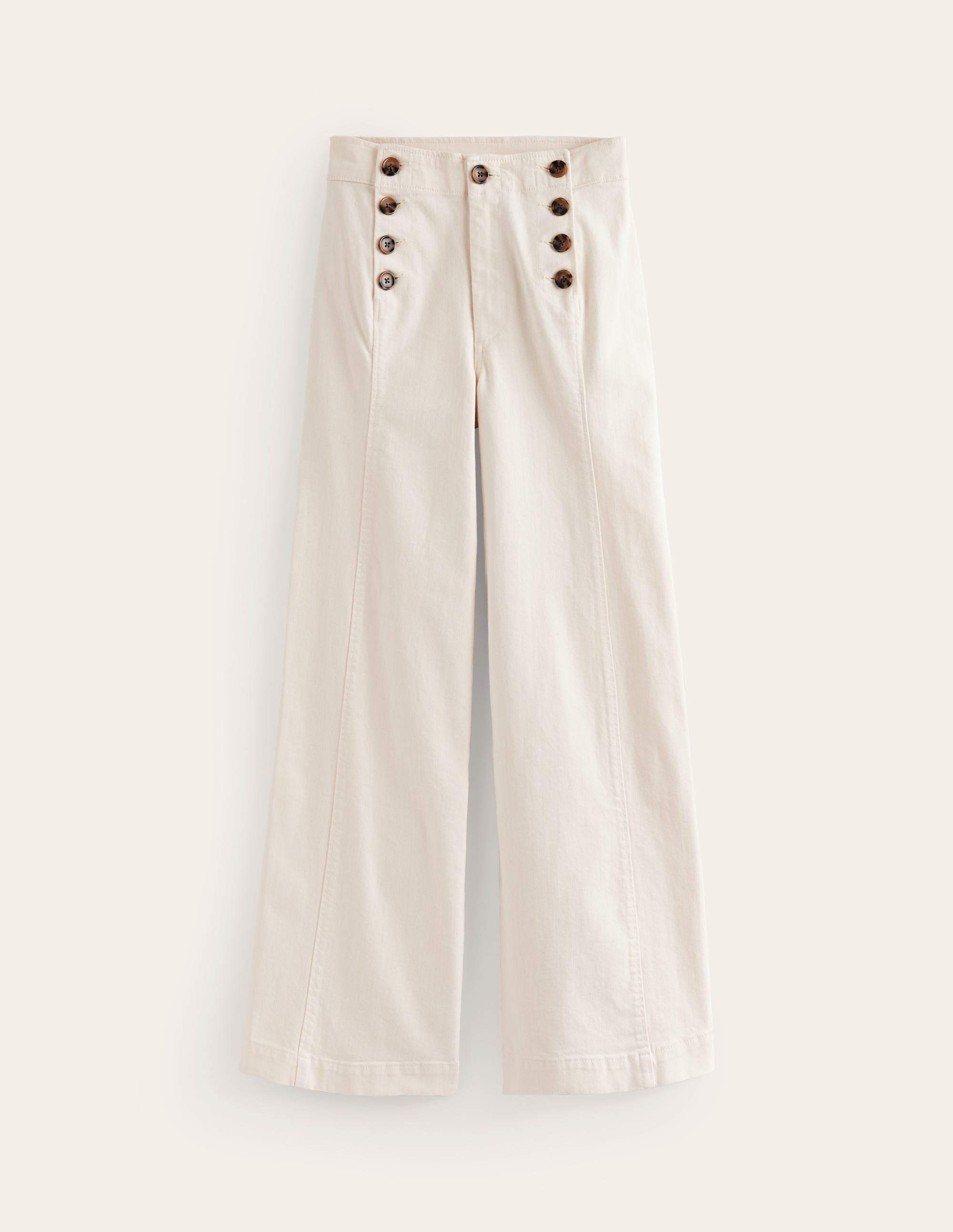 Sailor Wide Leg Trousers-Ecru - Image 5