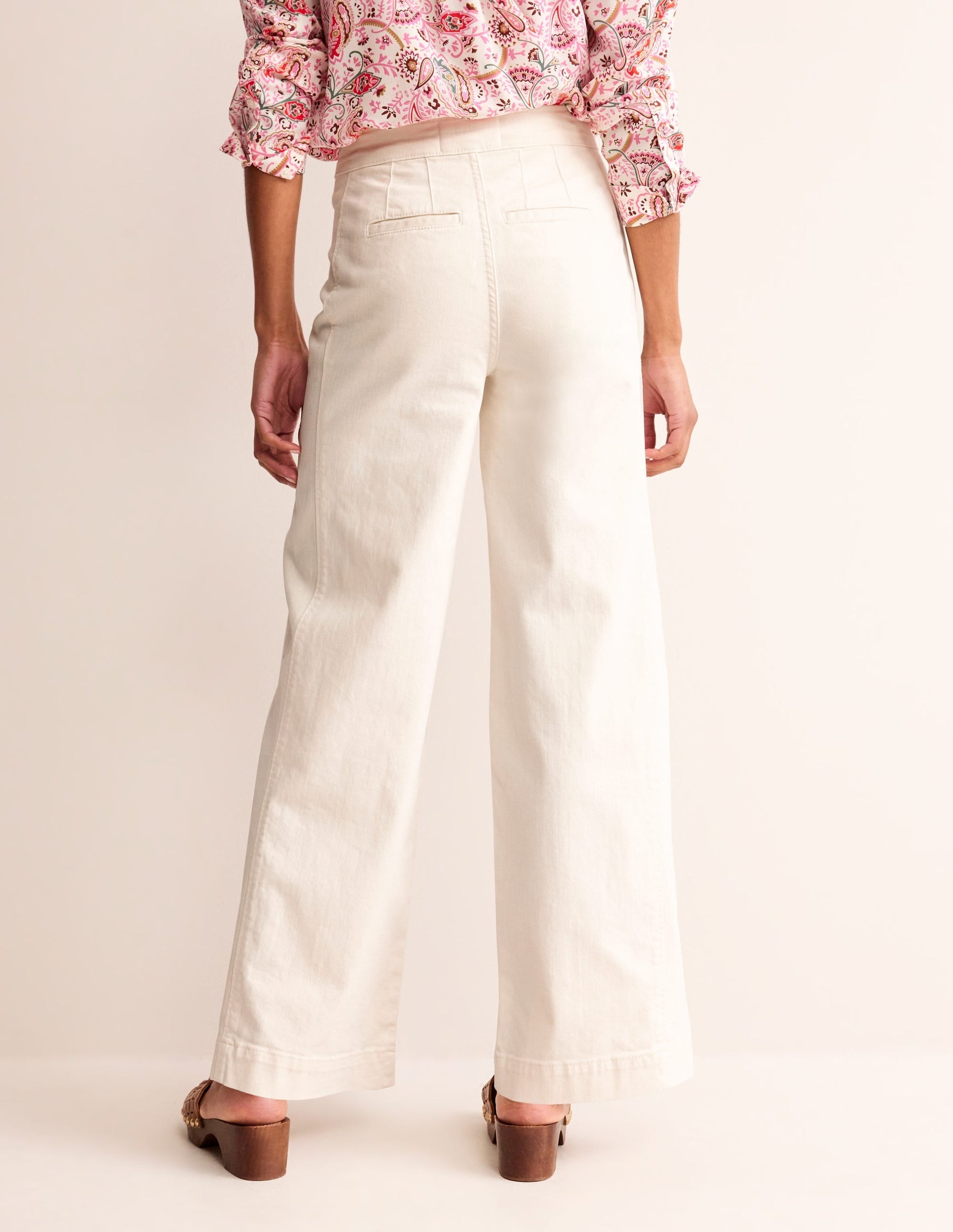 Sailor Wide Leg Trousers-Ecru-3