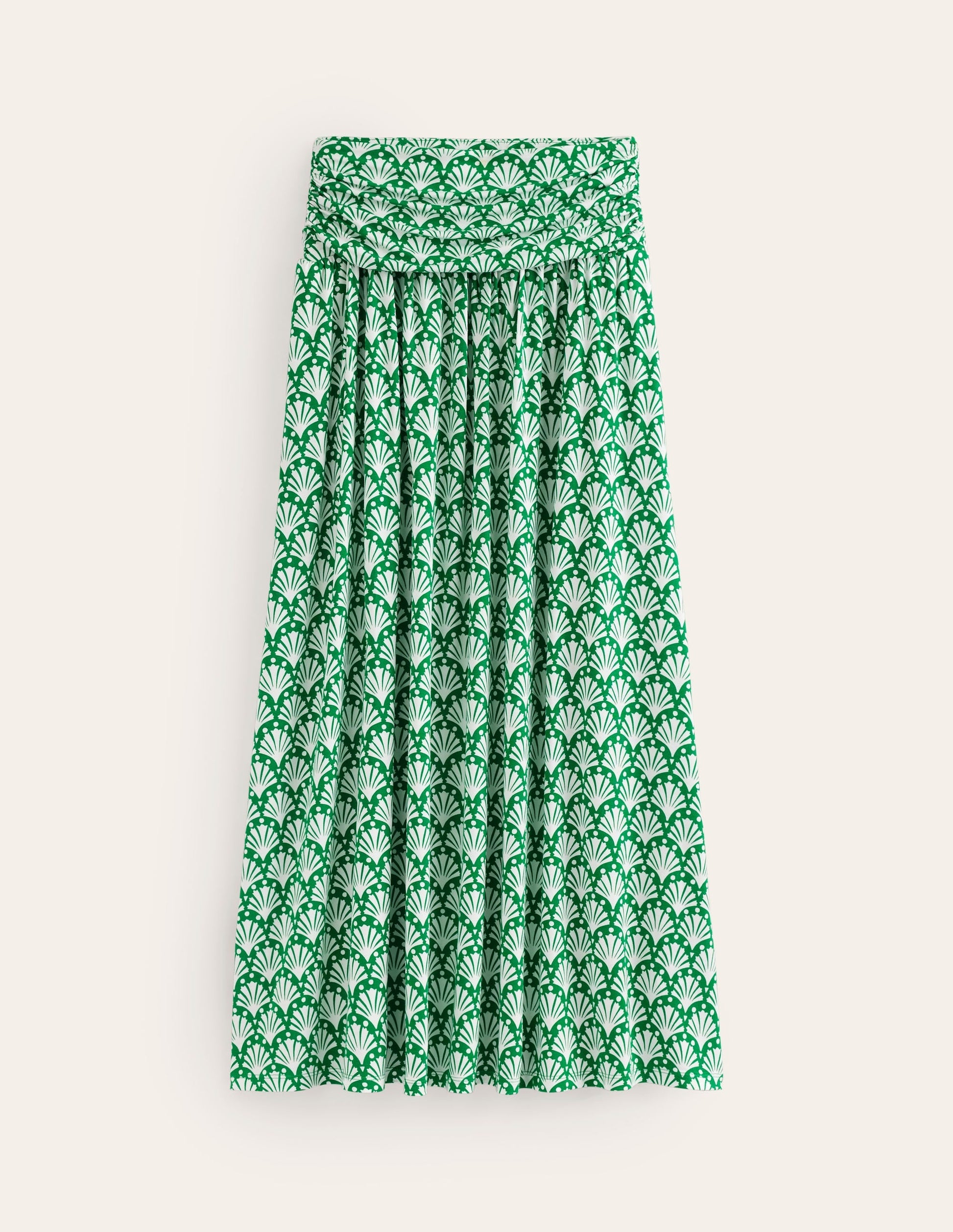 Rosaline Jersey Skirt-Green Tambourine, Shells-5