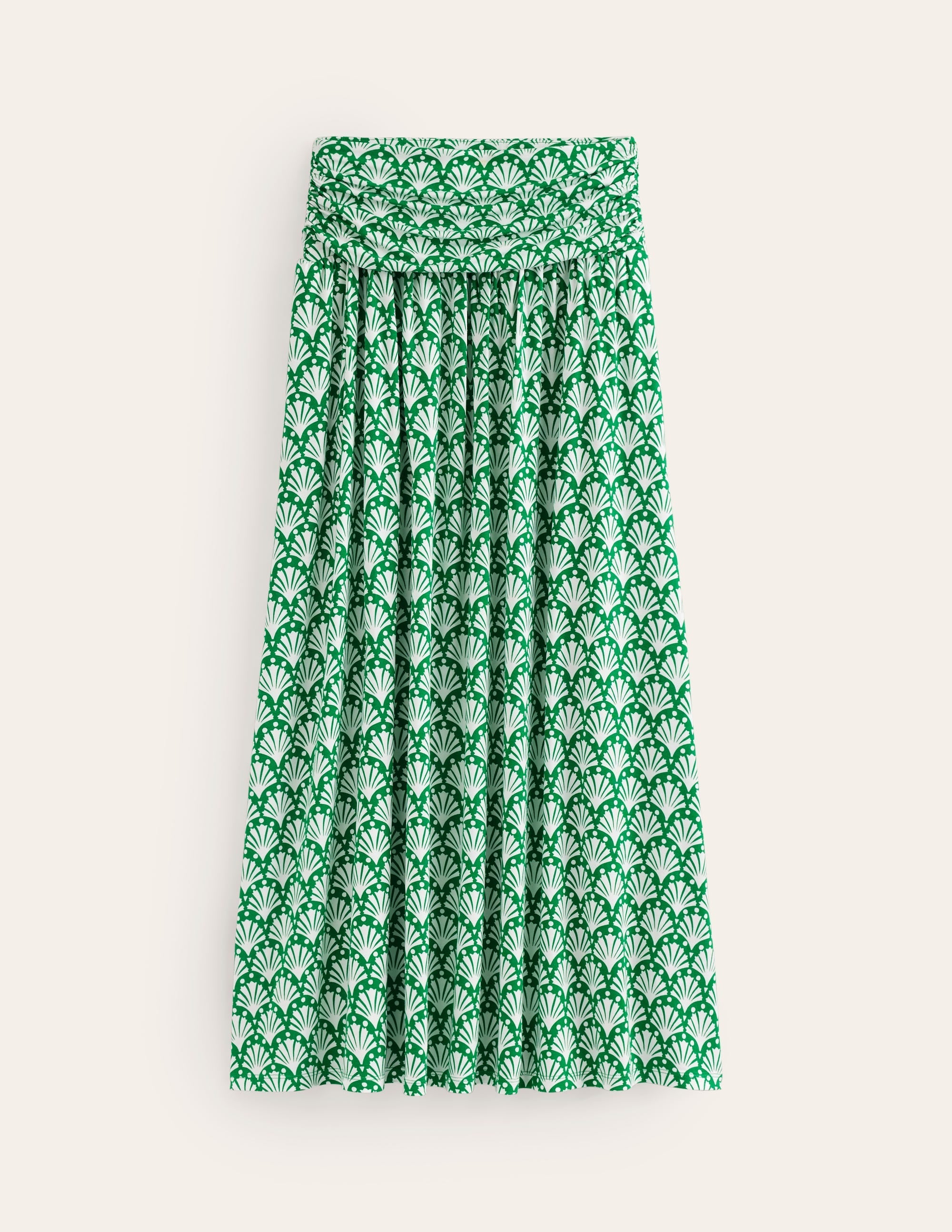 Rosaline Jersey Skirt-Green Tambourine, Shells - Image 5