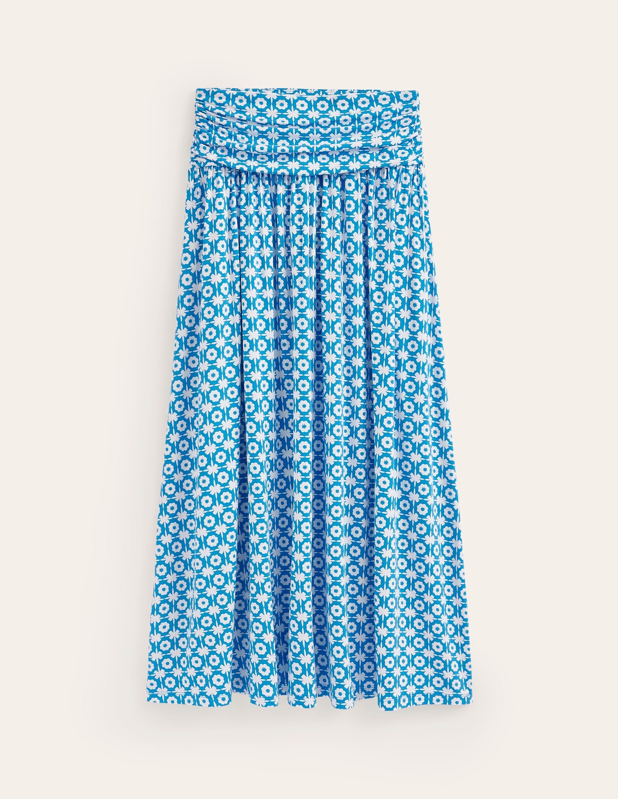 Rosaline Jersey Skirt-Brilliant Blue, Blossom Tile - Image 5