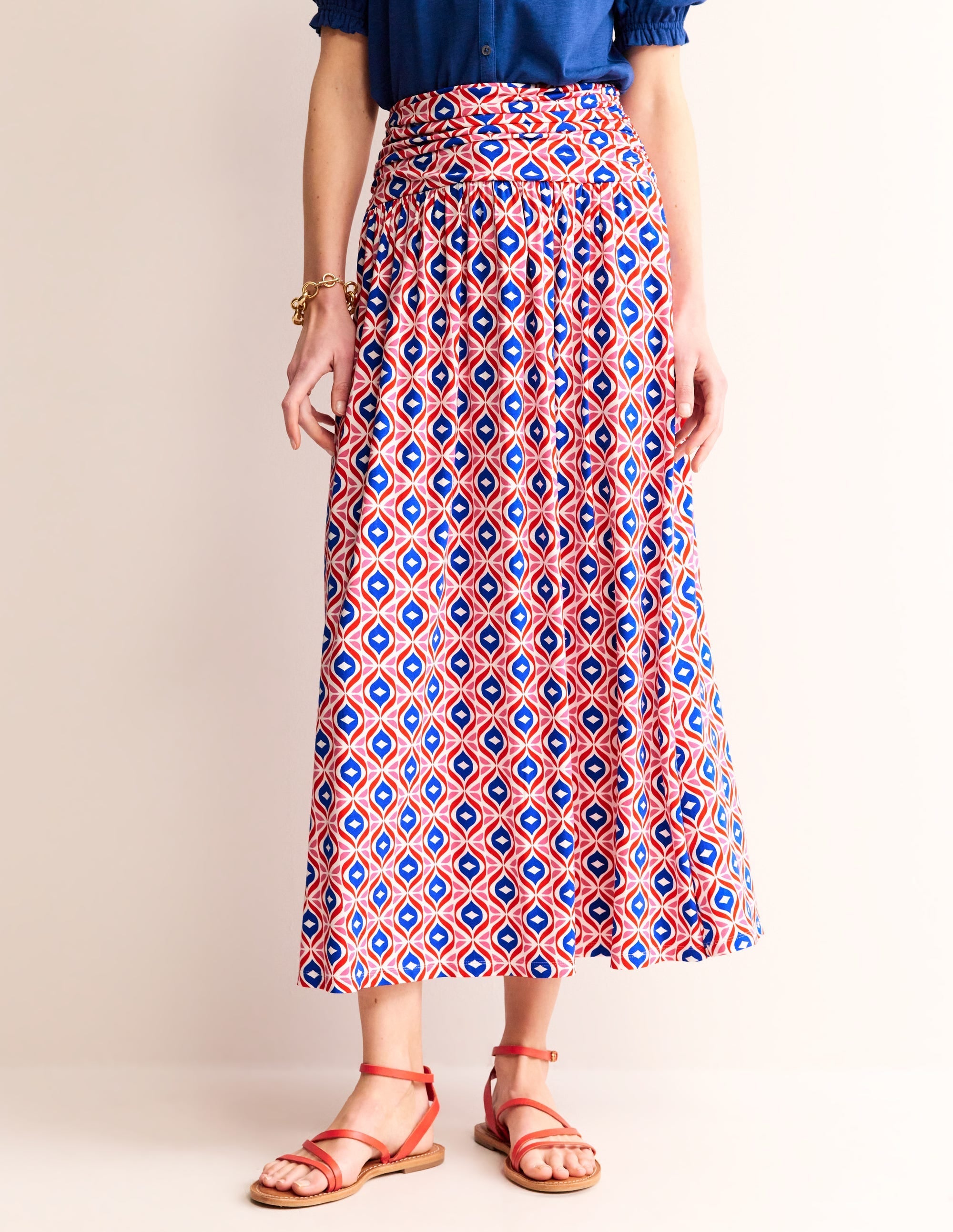Rosaline Jersey Skirt-Rubicondo, Diamond Wave - Image 4