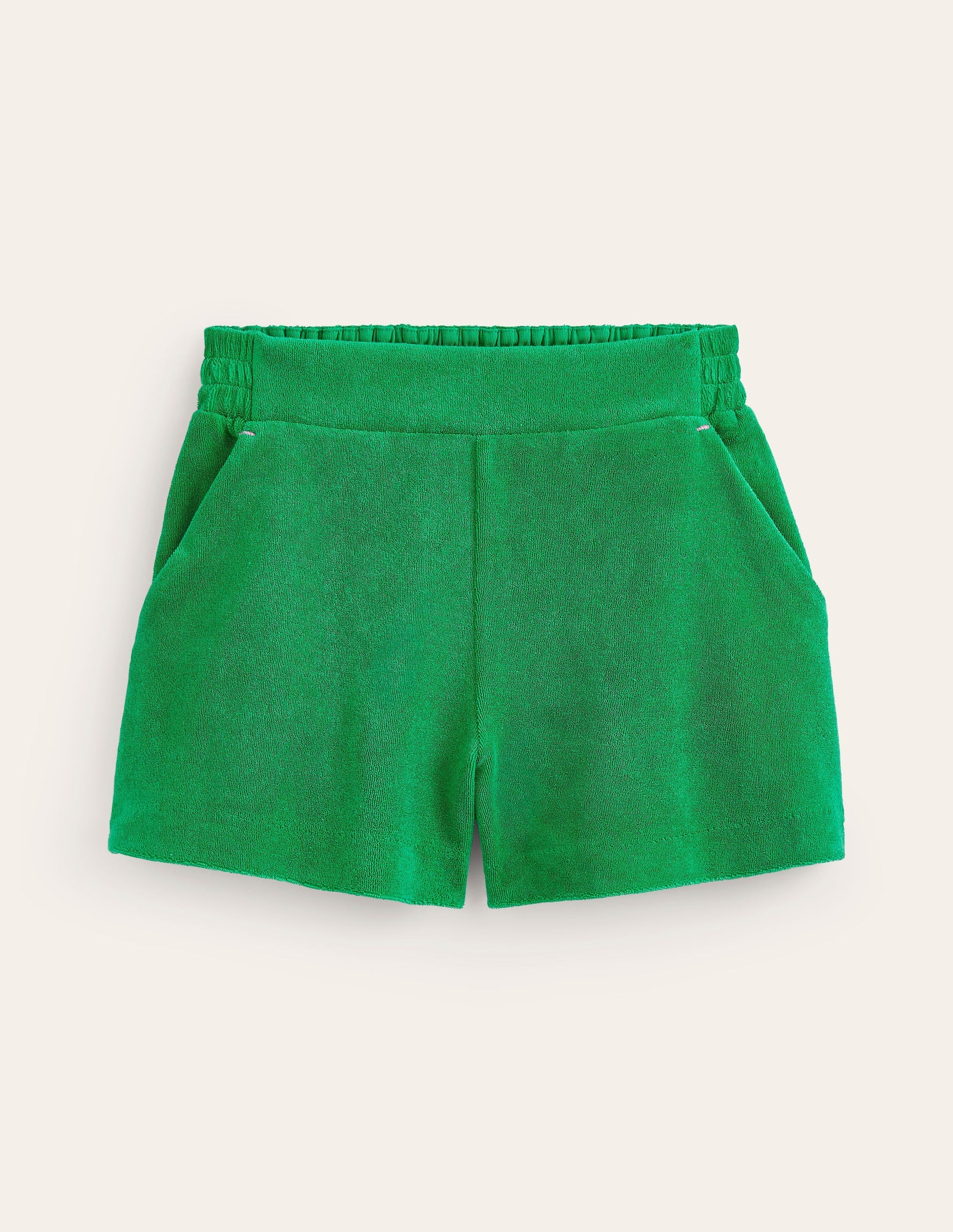 Towelling Shorts-Green Tambourine-5