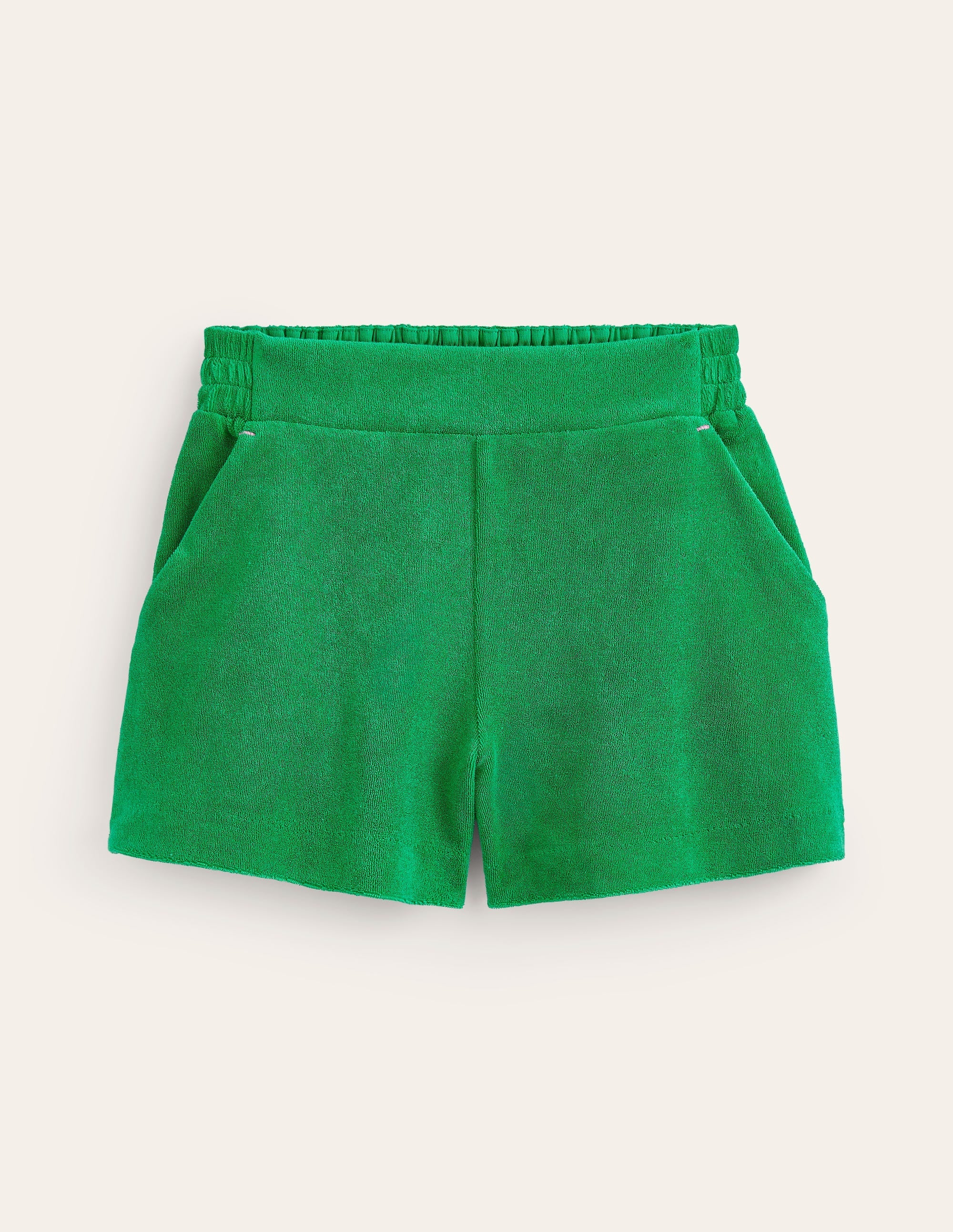Towelling Shorts-Green Tambourine - Image 5