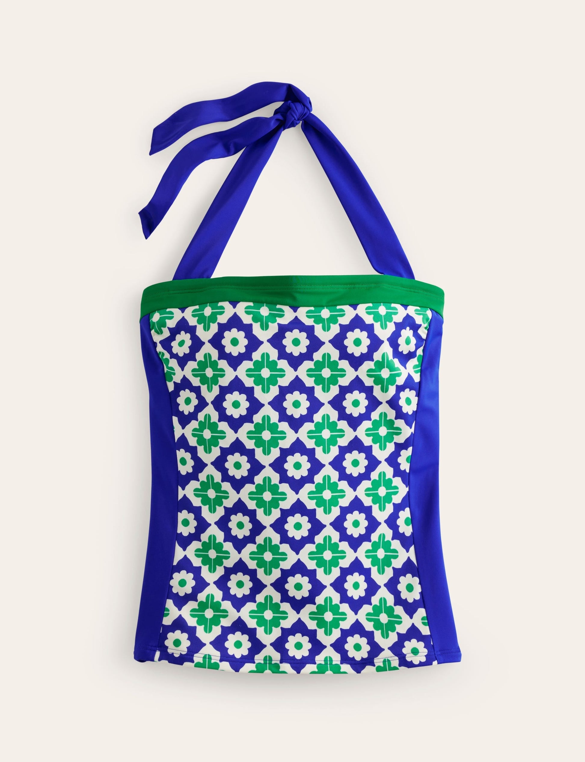 Santorini Tankini Top-Surf The Web, Geometric Stamp-5