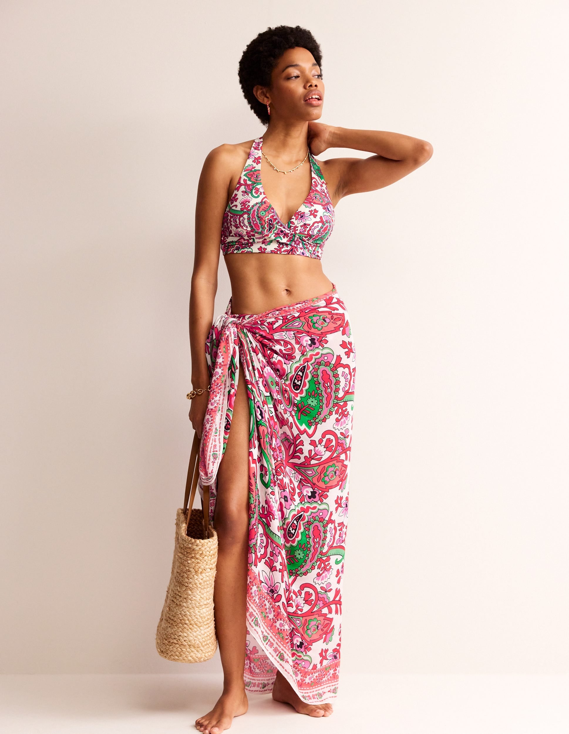 Levanzo Halter Bikini Top-Multi, Fantastical-4