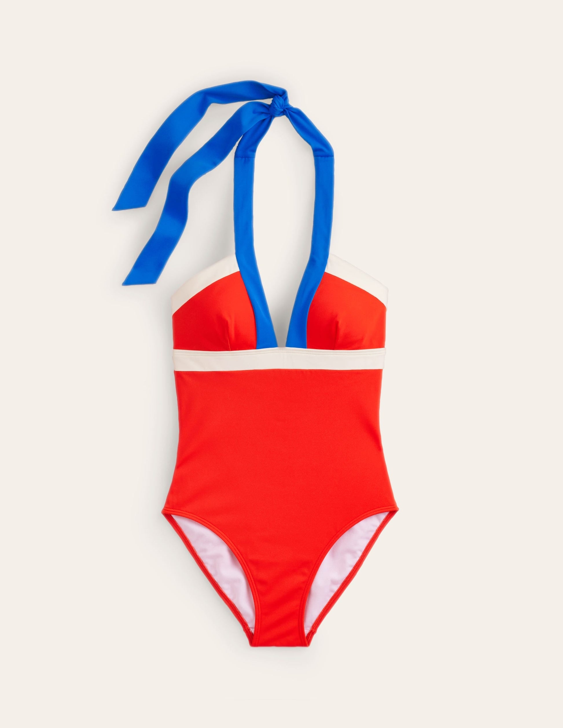 Ithaca Halter Swimsuit-Orange Colourblock-5