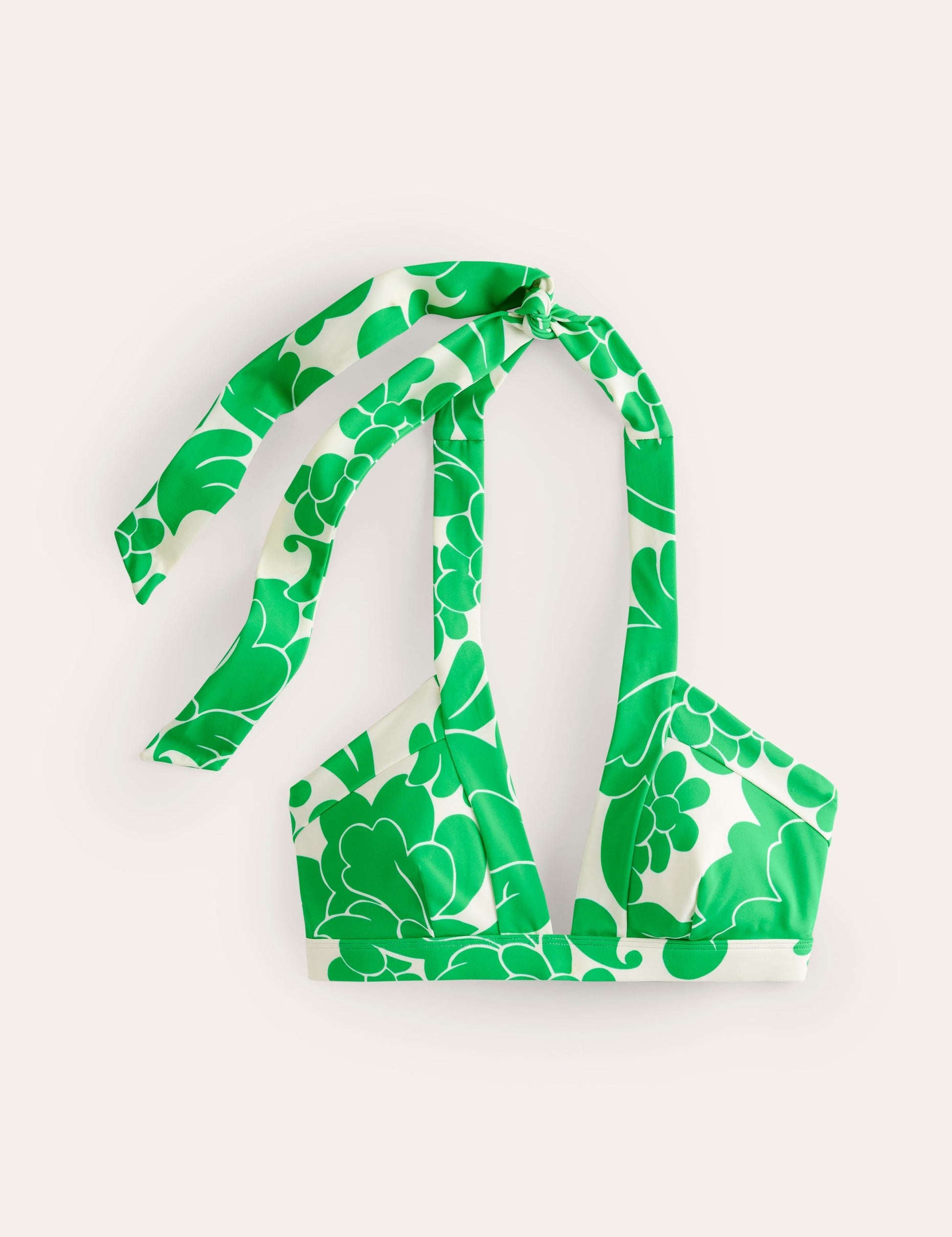 Ithaca Halter Bikini Top-Bright Green, Opulent Whirl-5