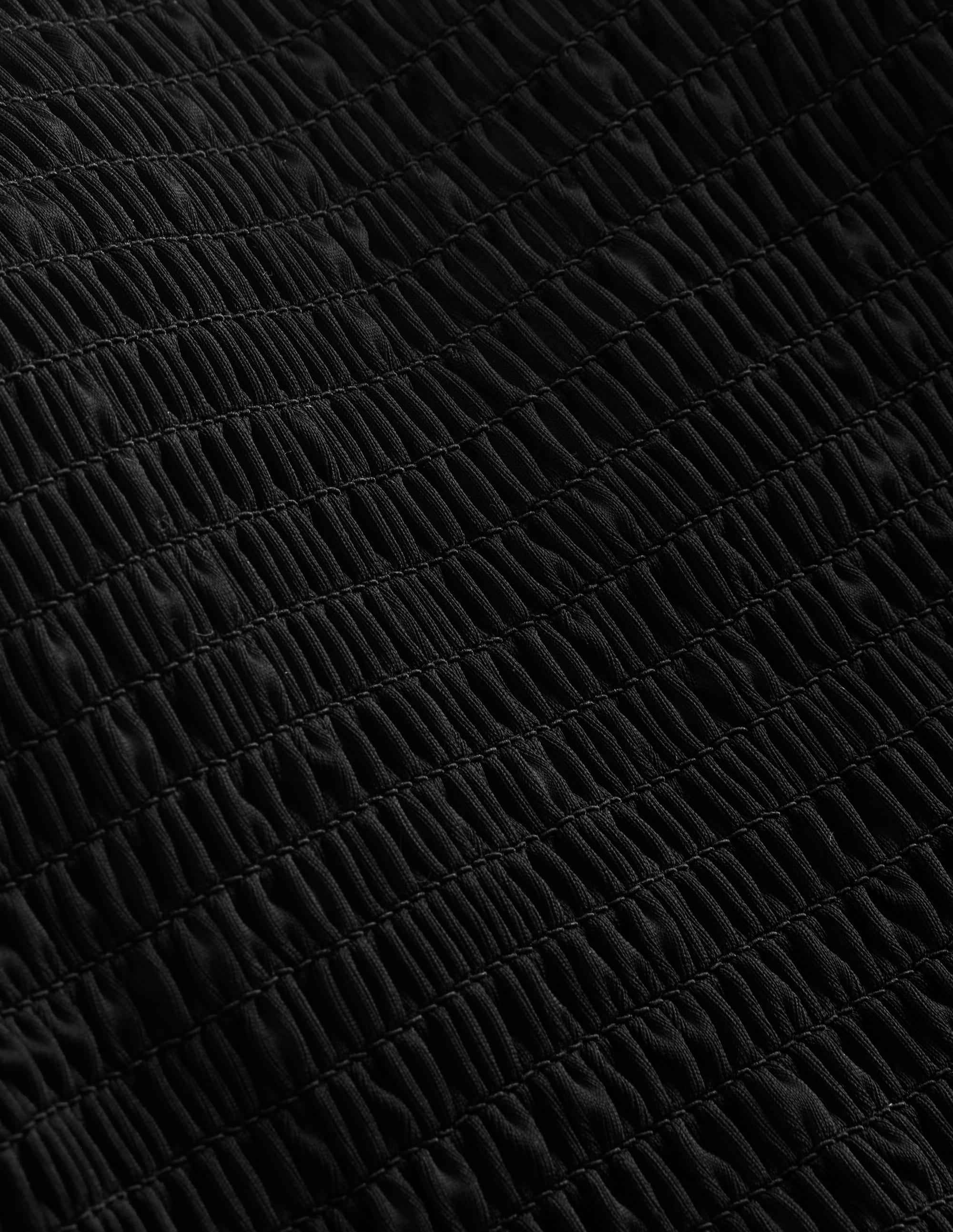Milos Smocked Bandeau Swimsuit-Black - Image 6