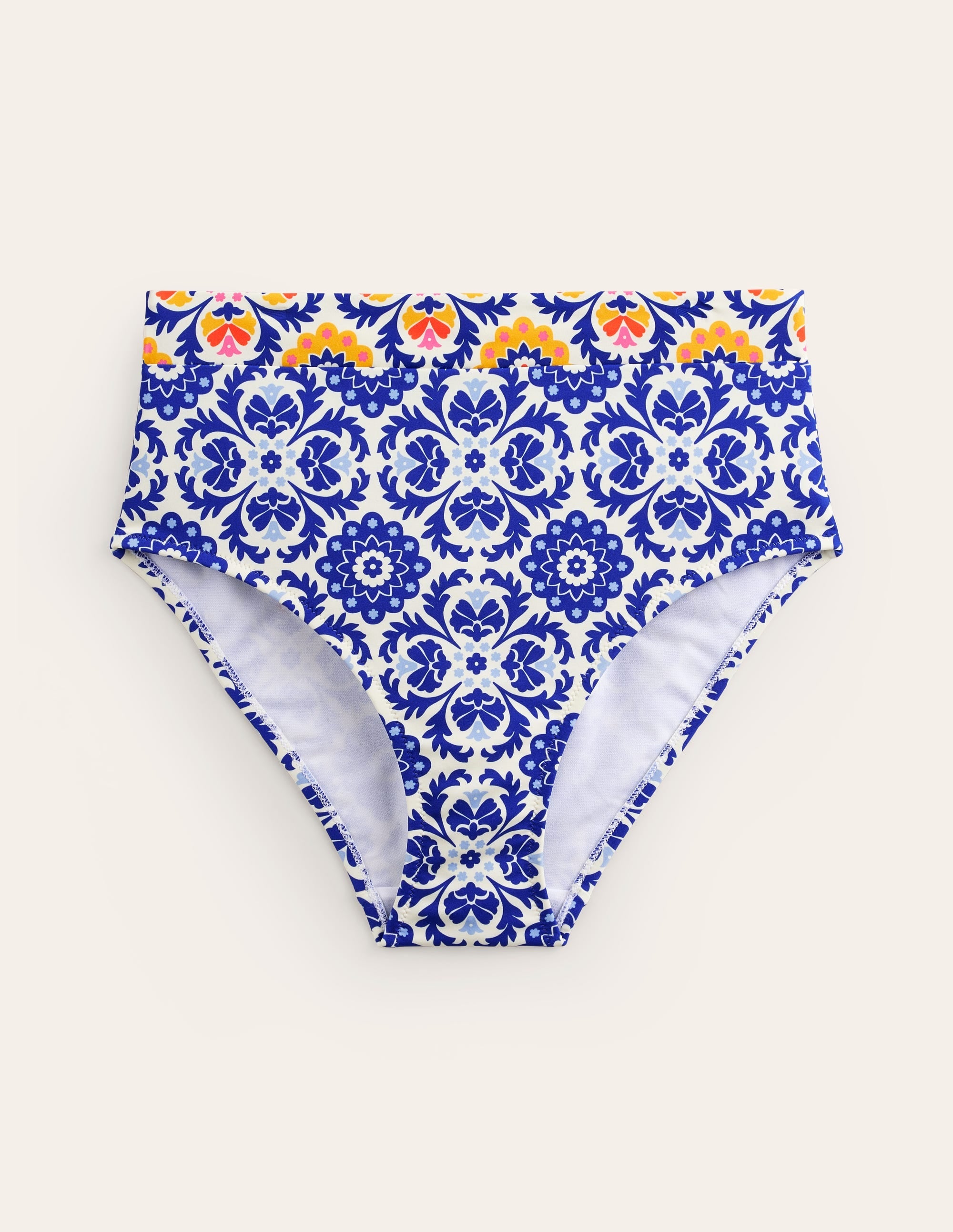 Panel High Waist Bottoms-Surf the Web, Mosaic Bloom - Image 5