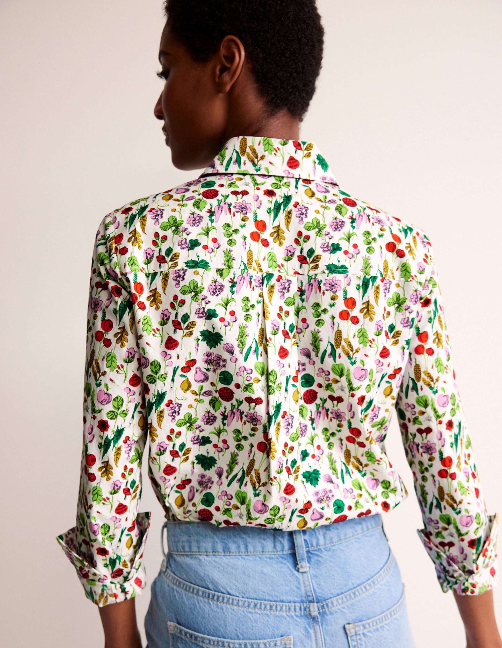 Sienna Cotton Shirt-Ivory, Spring Crop-3