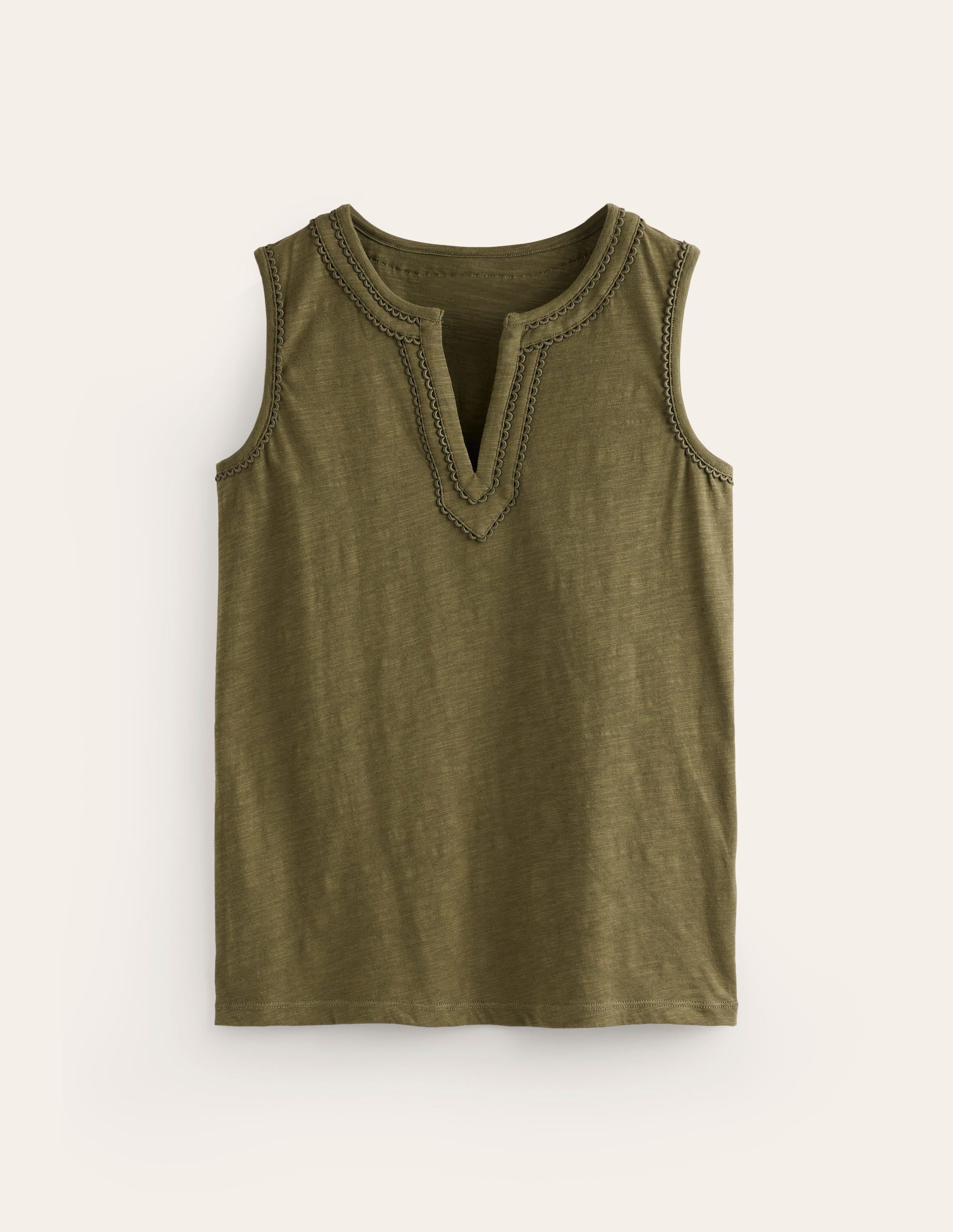 Trim Detail Vest-Winter Moss-5