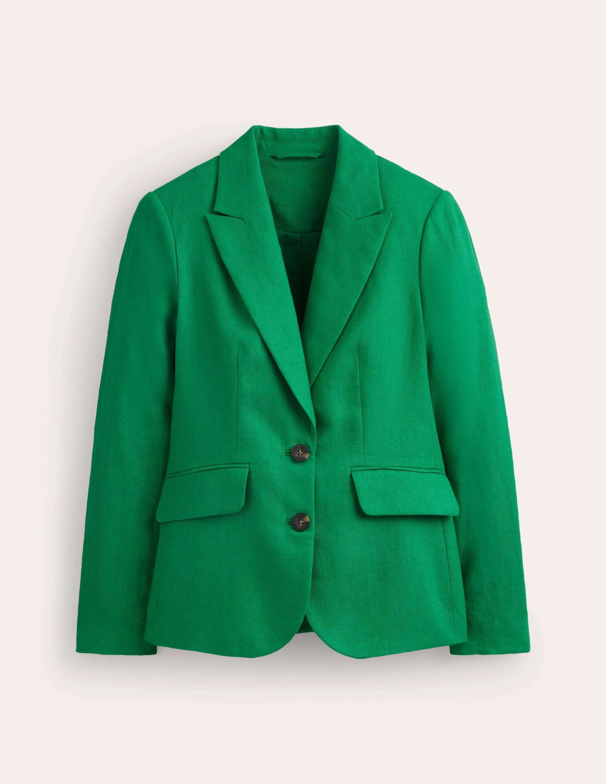 Marylebone Linen Blazer-Green Tambourine-5