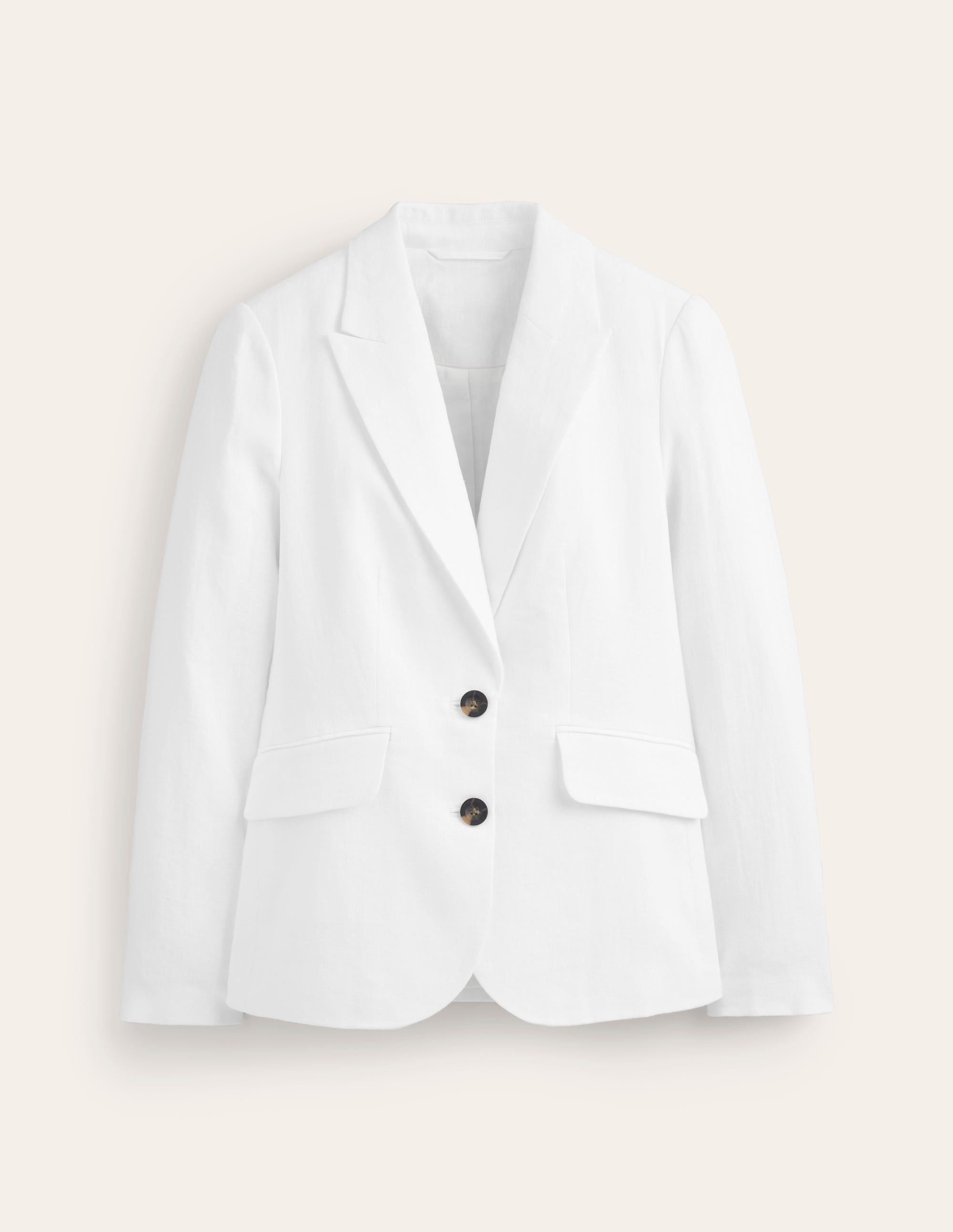 Marylebone Linen Blazer-White - Image 6