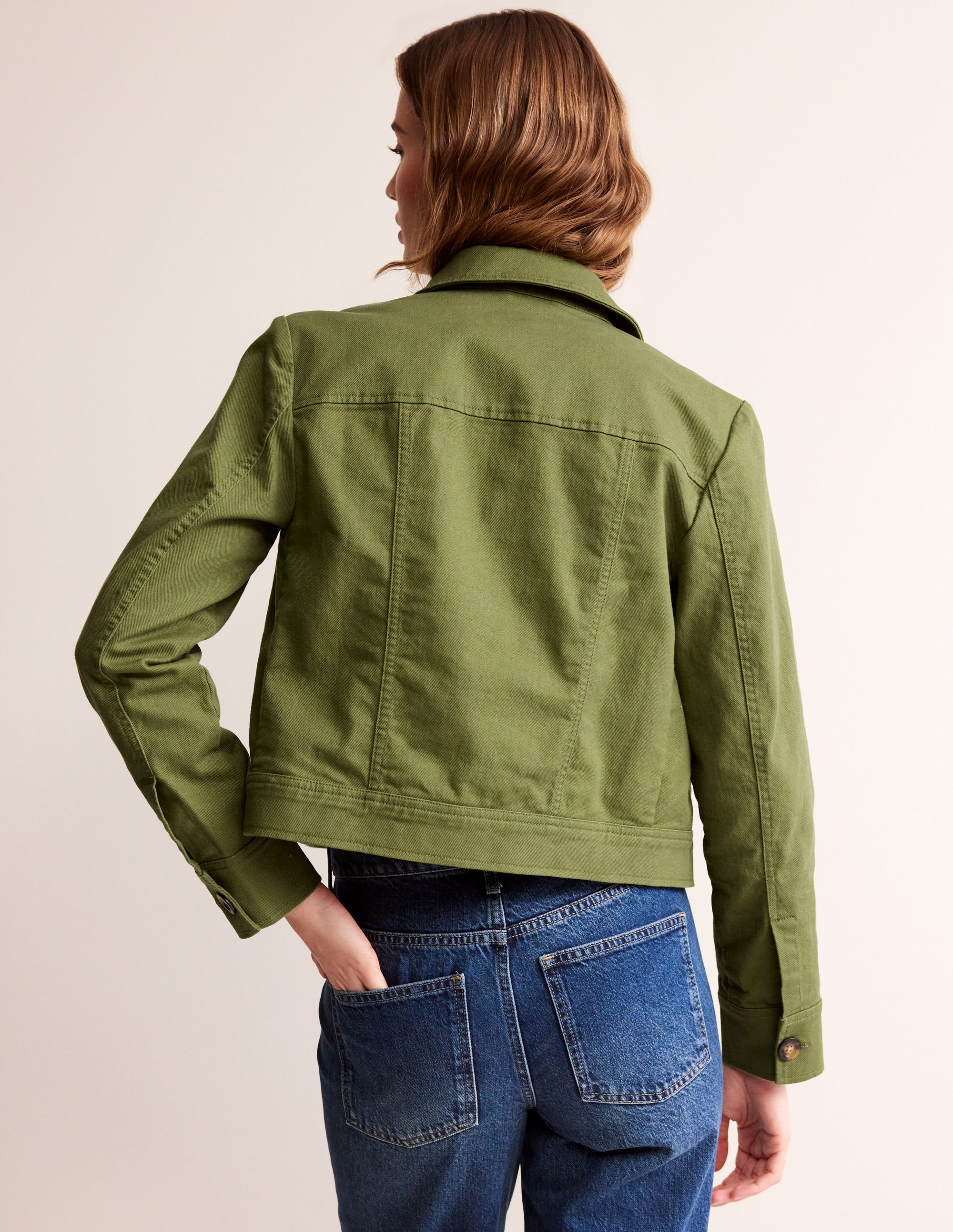 Casual Crop Jacket-Spruce - Image 3