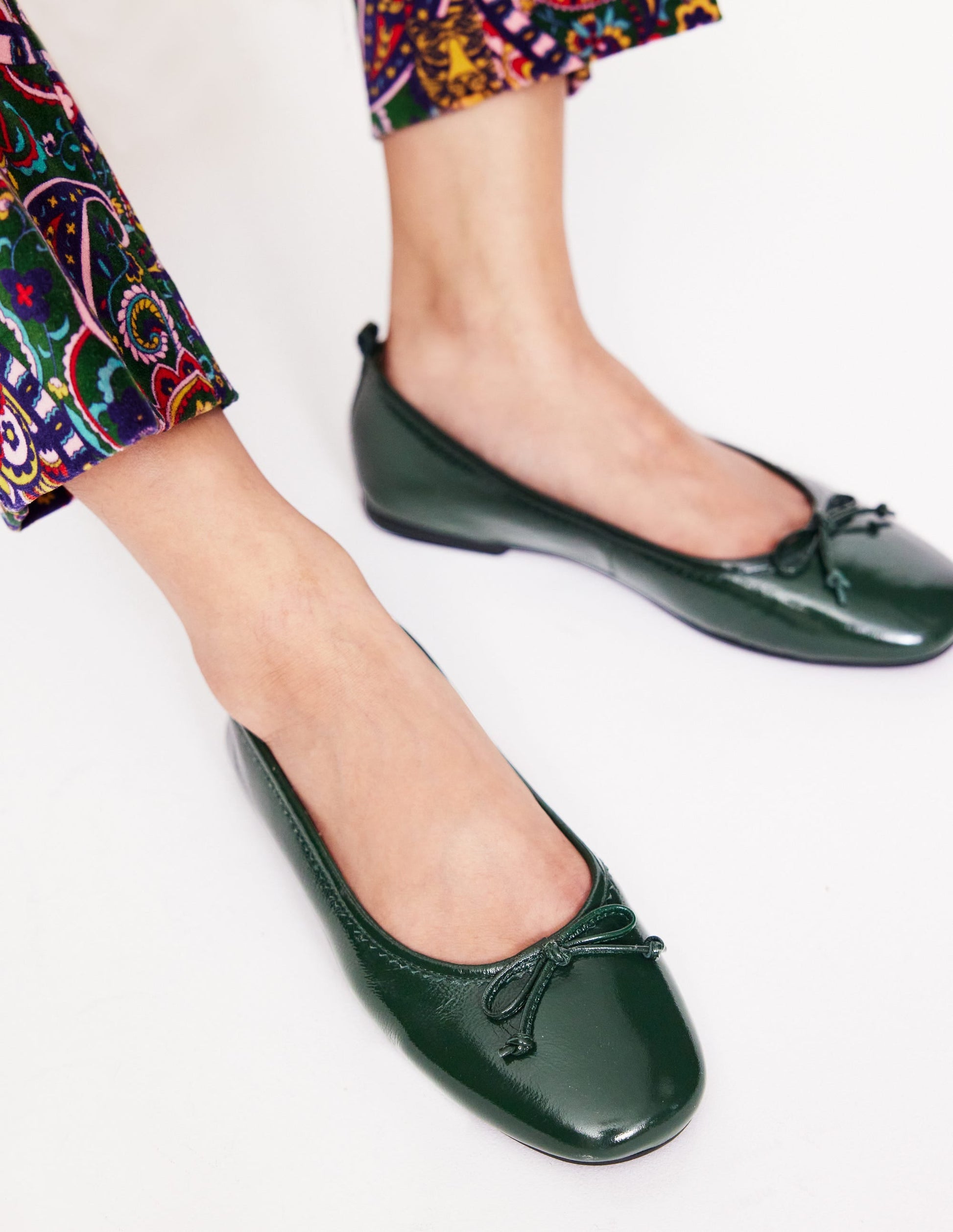 Kitty Flexi Sole Ballet Pumps-Ponderosa Pine Patent-1