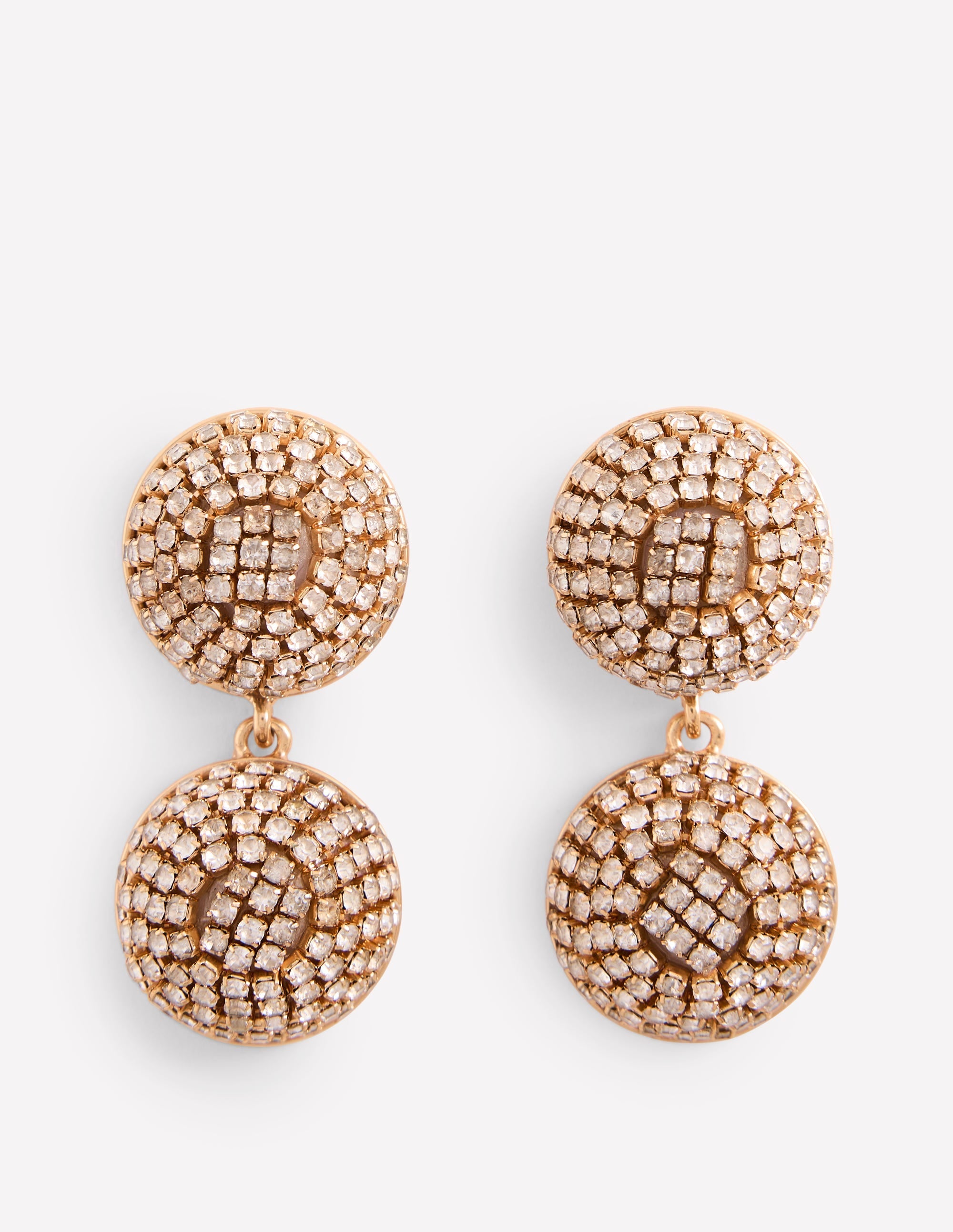Sparkle Jewel Drop Earrings-Gold - Image 2