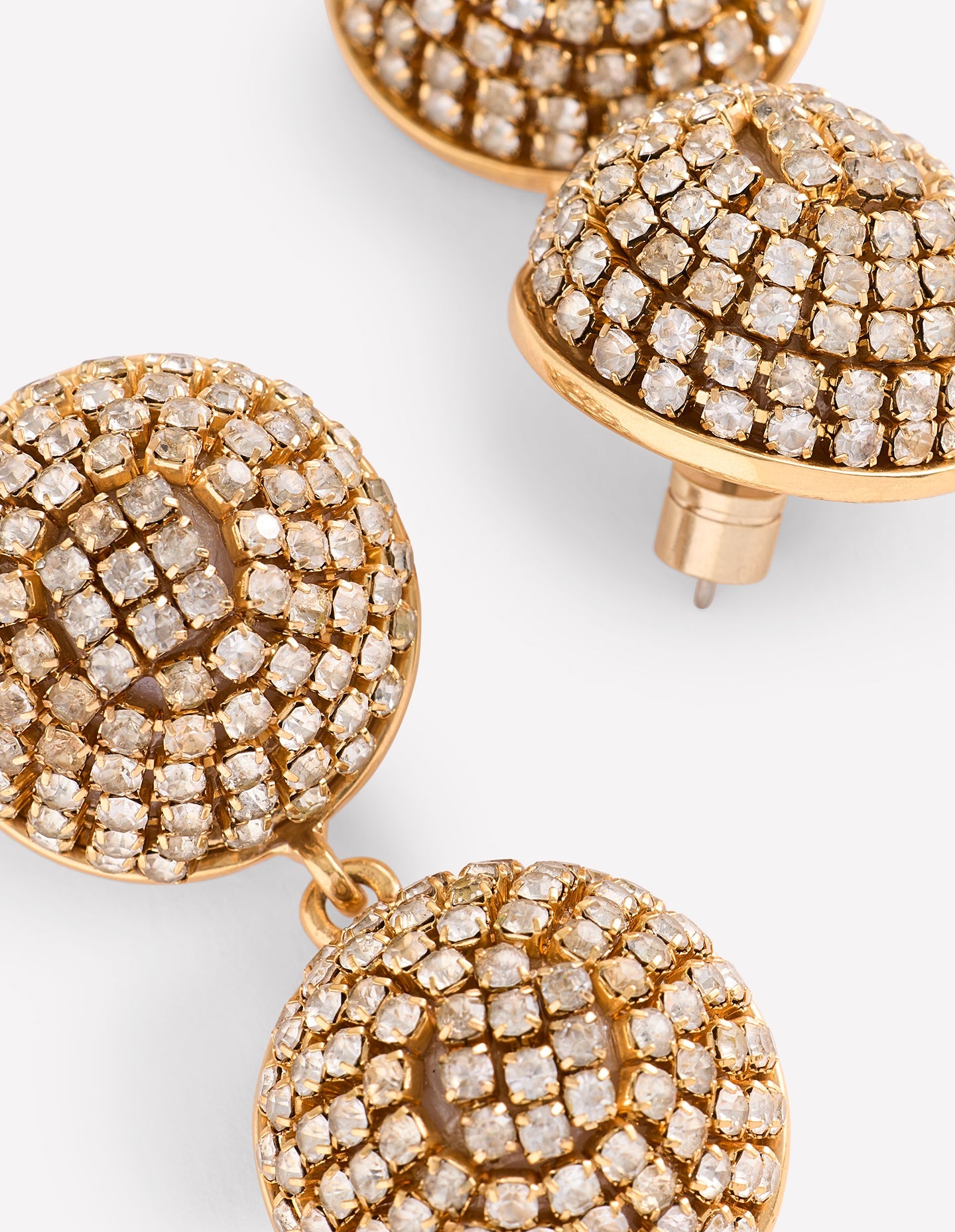 Sparkle Jewel Drop Earrings-Gold - Image 4