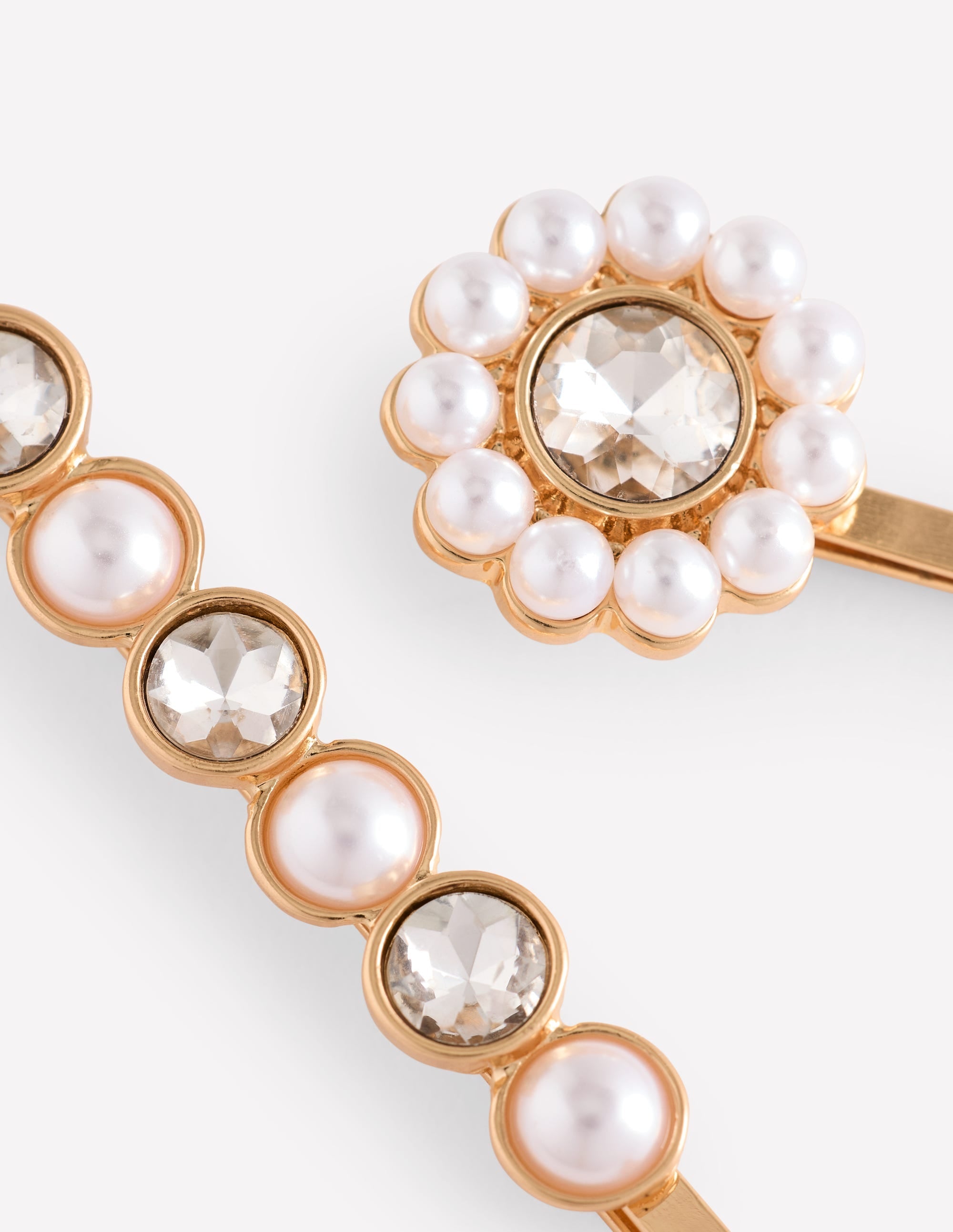 Faux Pearl Hair Slide Set-Faux Pearl - Image 3
