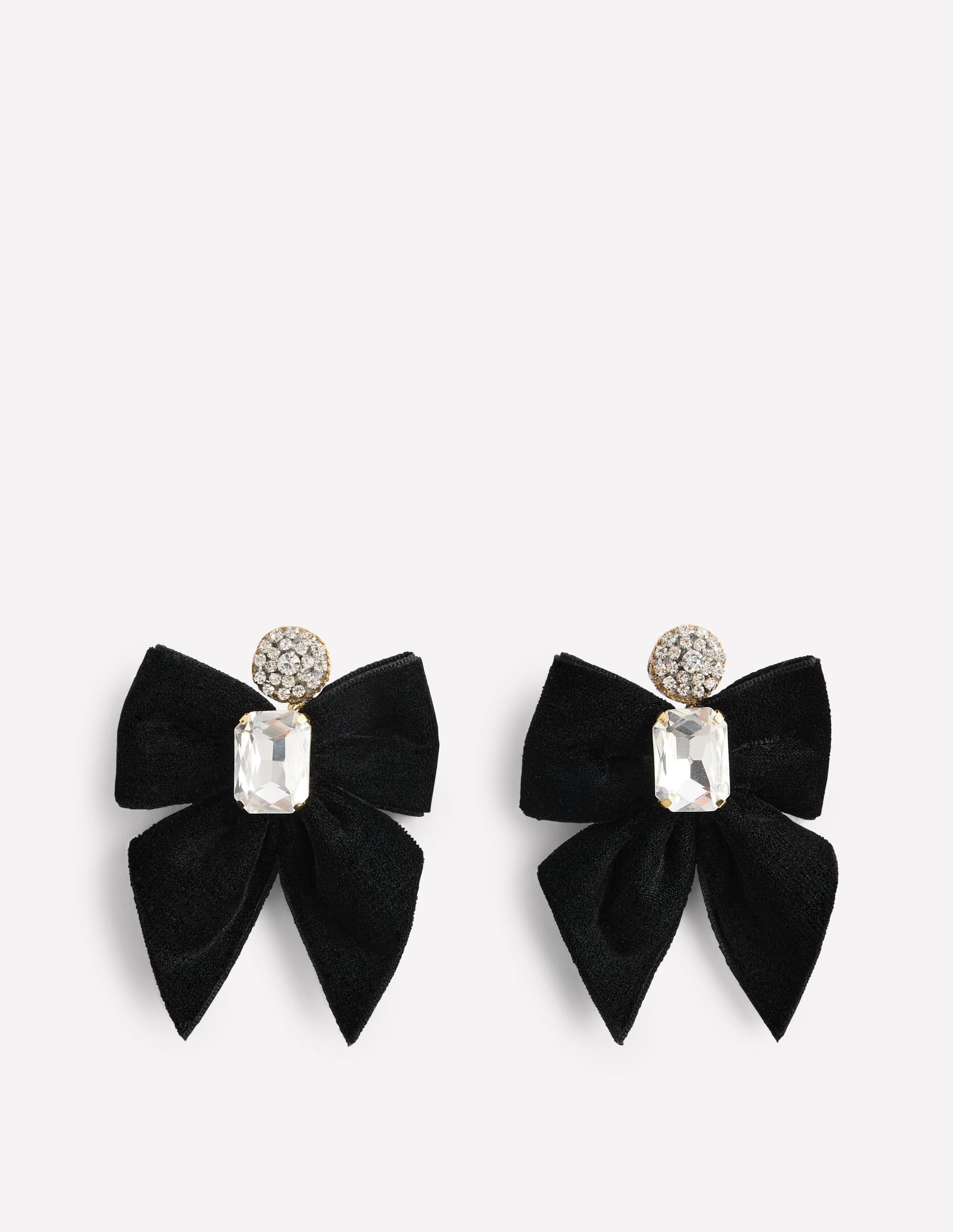 Novelty Bow Earrings-Black - Image 2