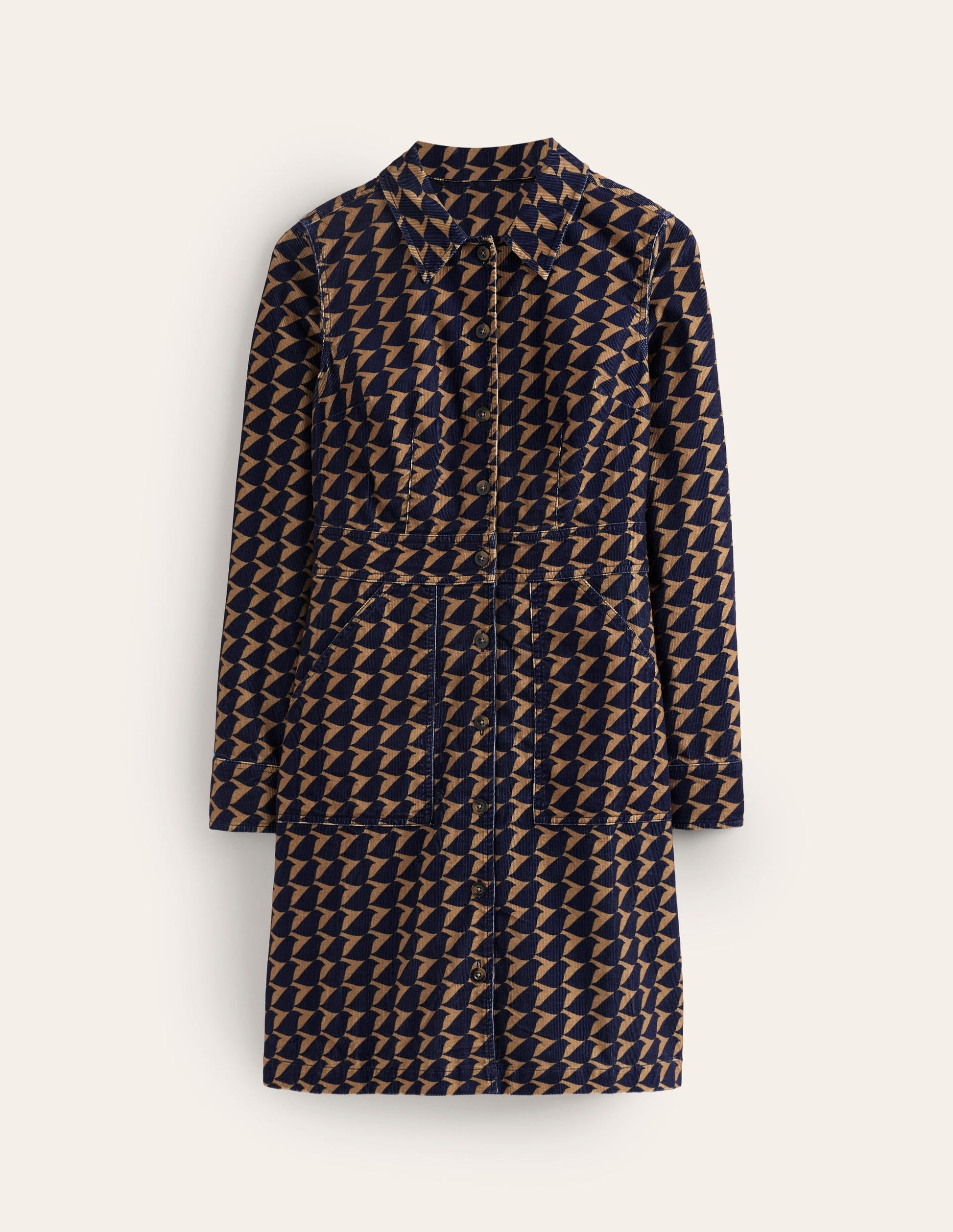 Flora Cord Shirt Dress-Rubber, Birdie-5