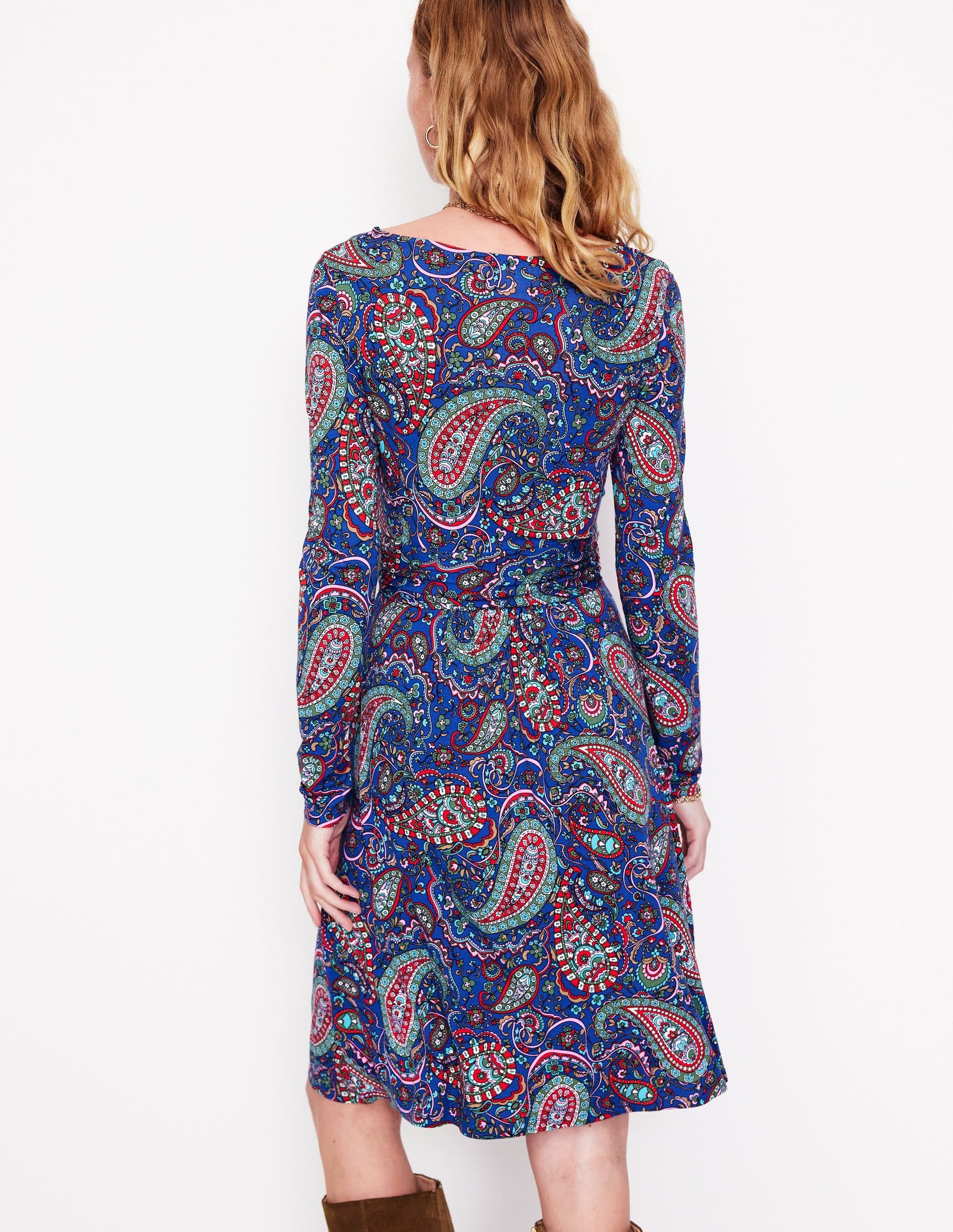Amelie Long Sleeve Dress-Blue Jay, Paisley Paradise-3
