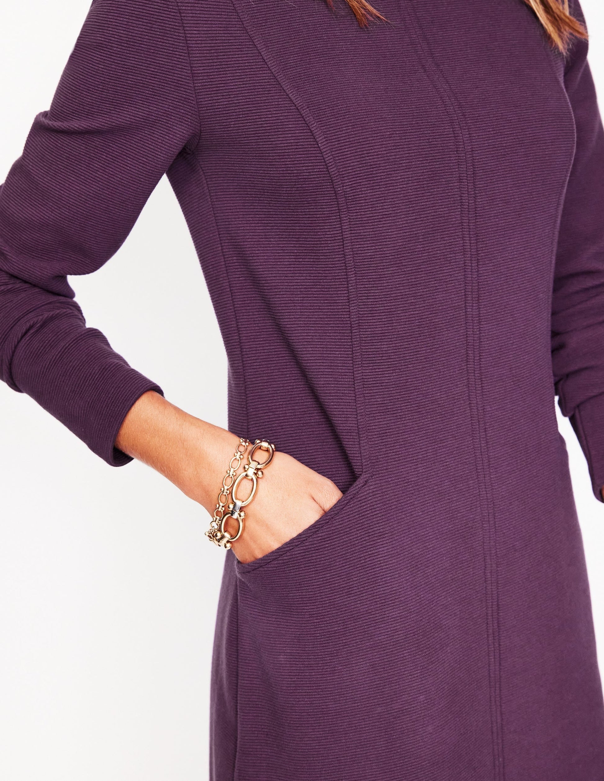 Ellen Ottoman Dress-Damson-2