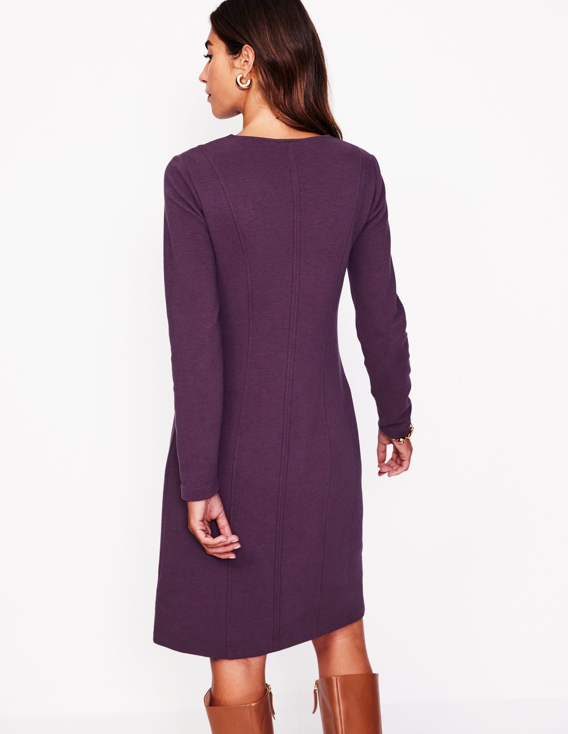 Ellen Ottoman Dress-Damson-3