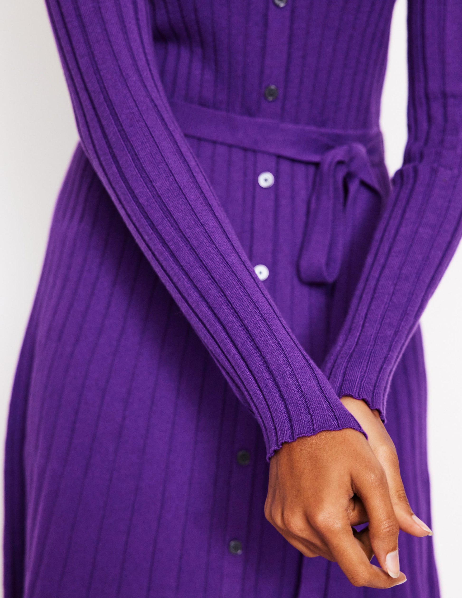 Rachel Knitted Shirt Dress-Amethyst-2