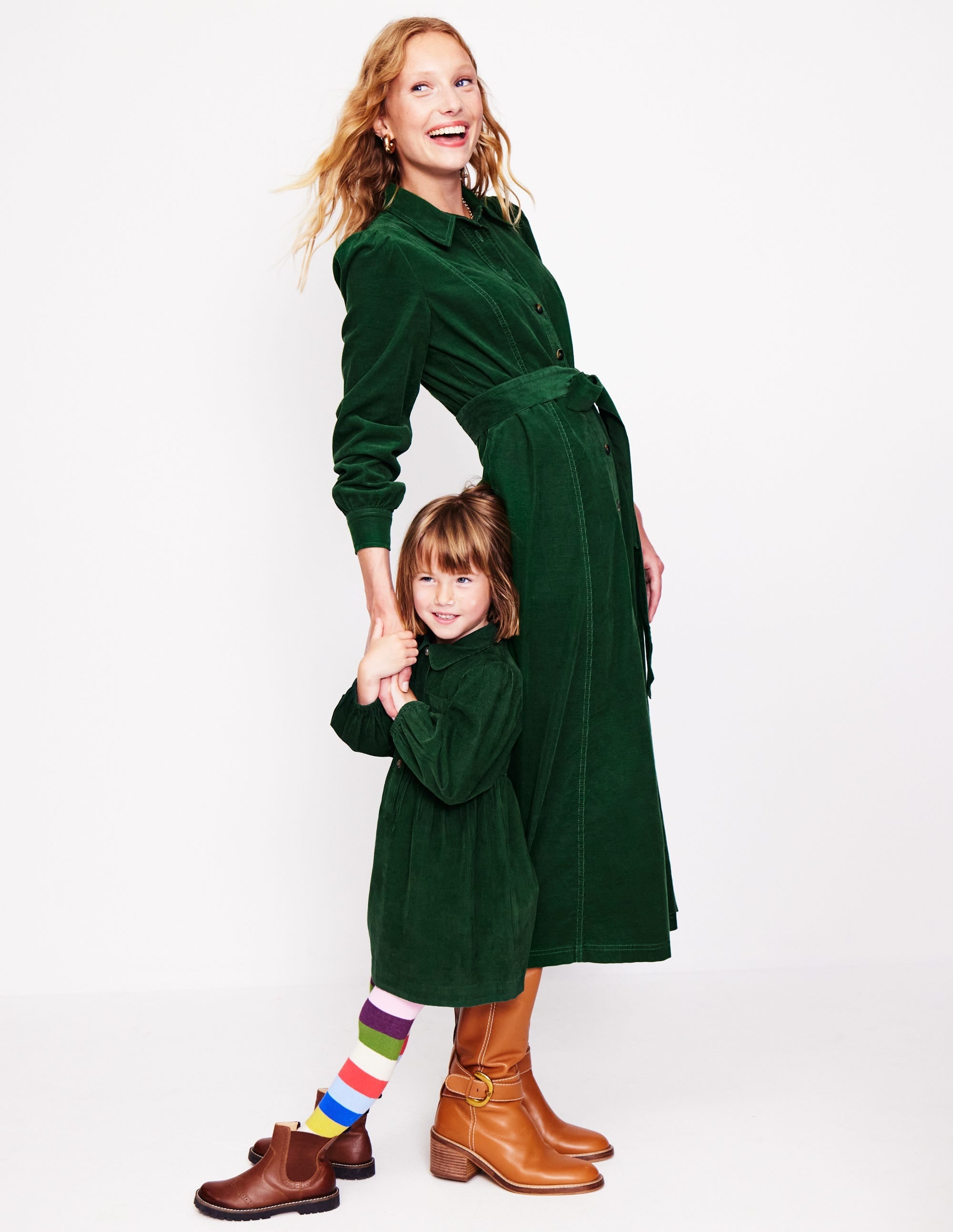 Aubrey Cord Midi Shirt Dress-Eden - Image 6