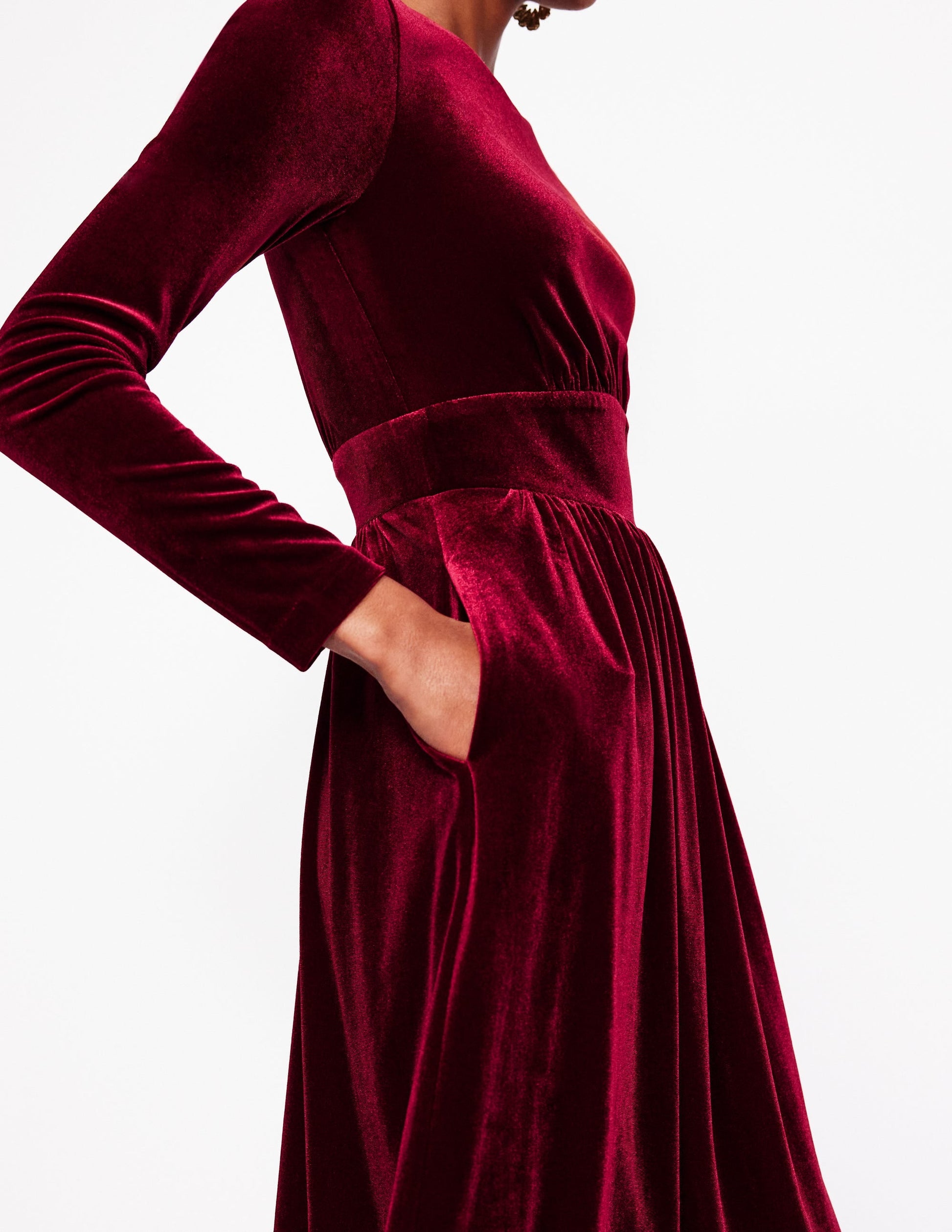 Thea Velvet Midi Dress-Cabernet-2